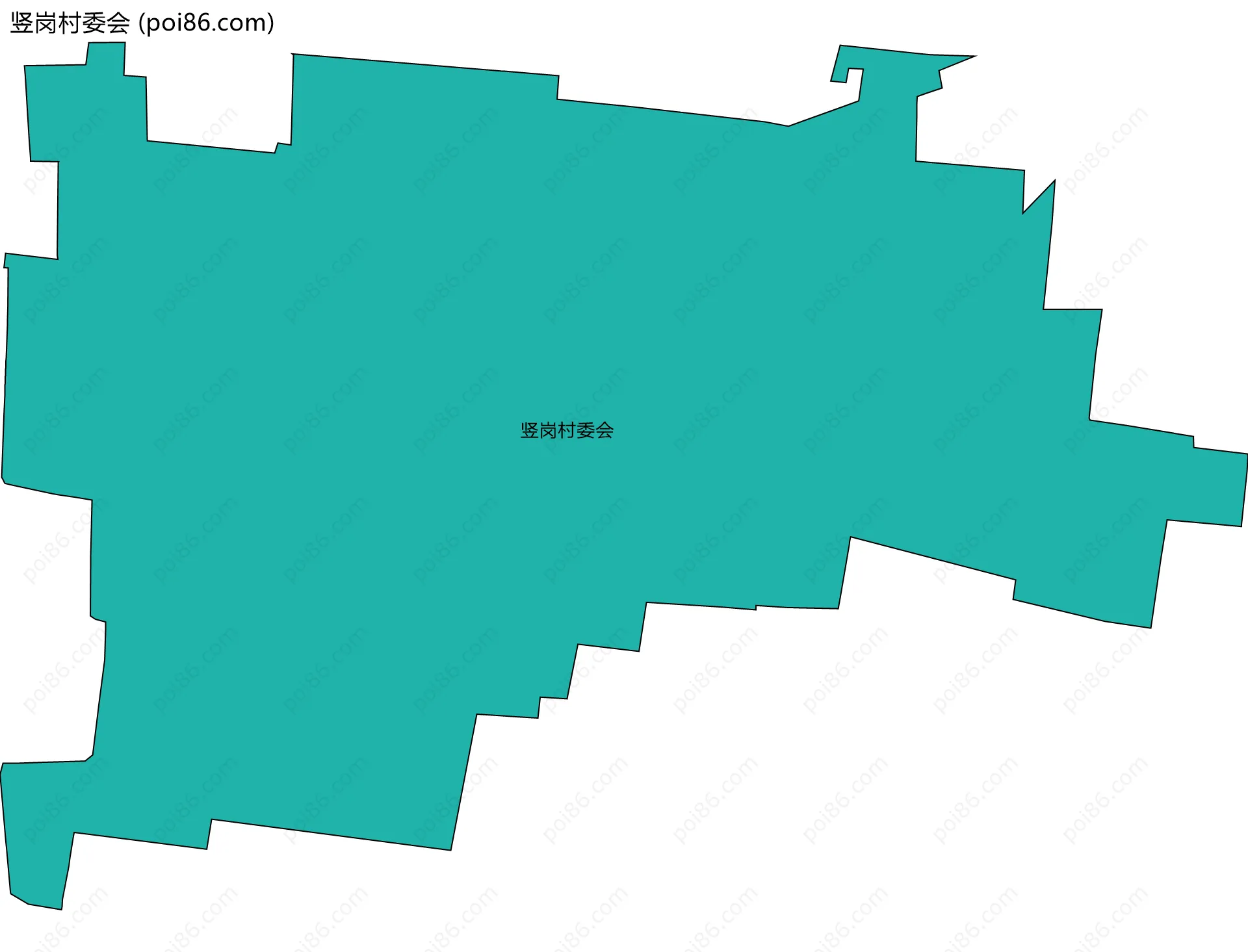 竖岗村委会边界地图