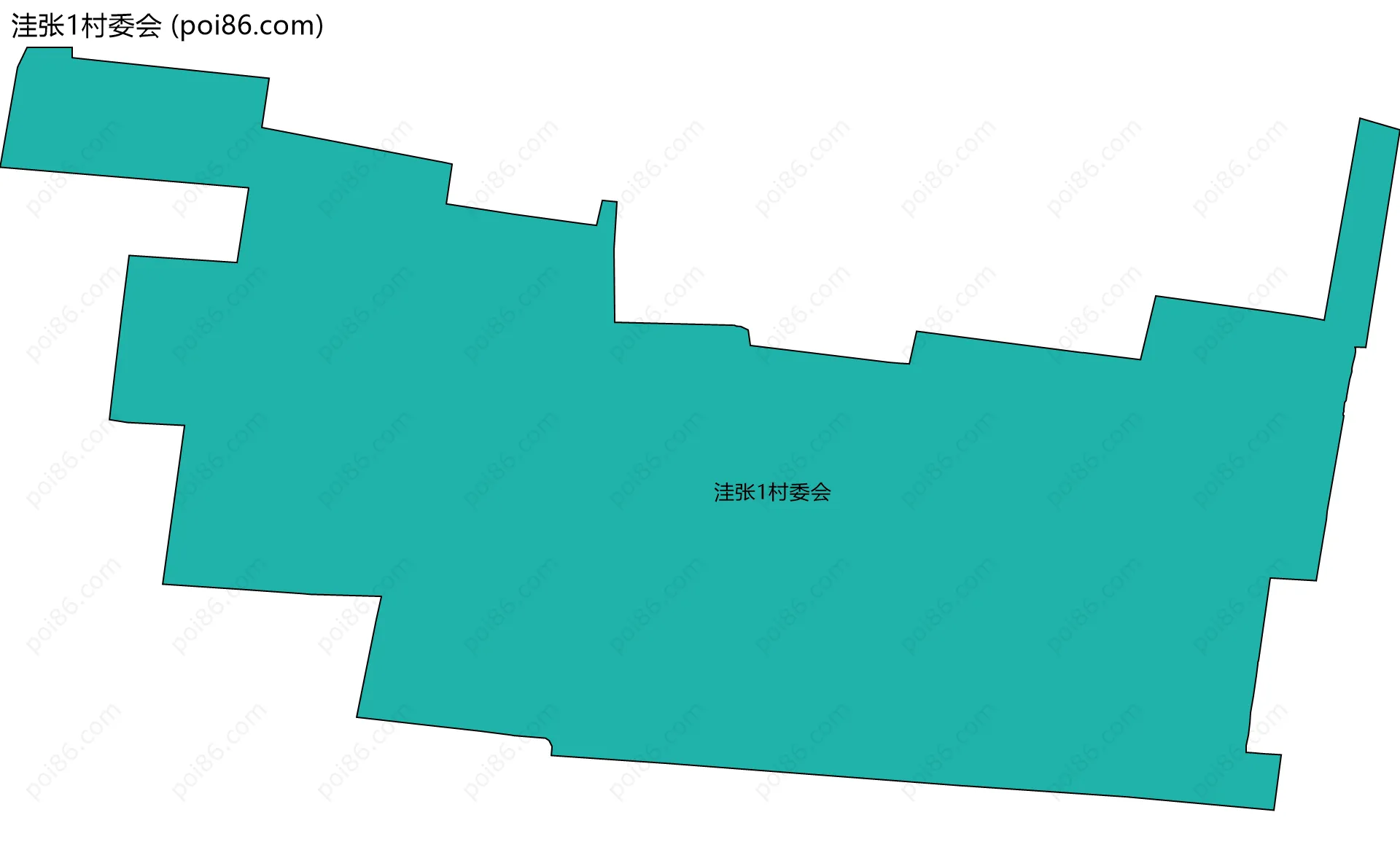 洼张1村委会边界地图