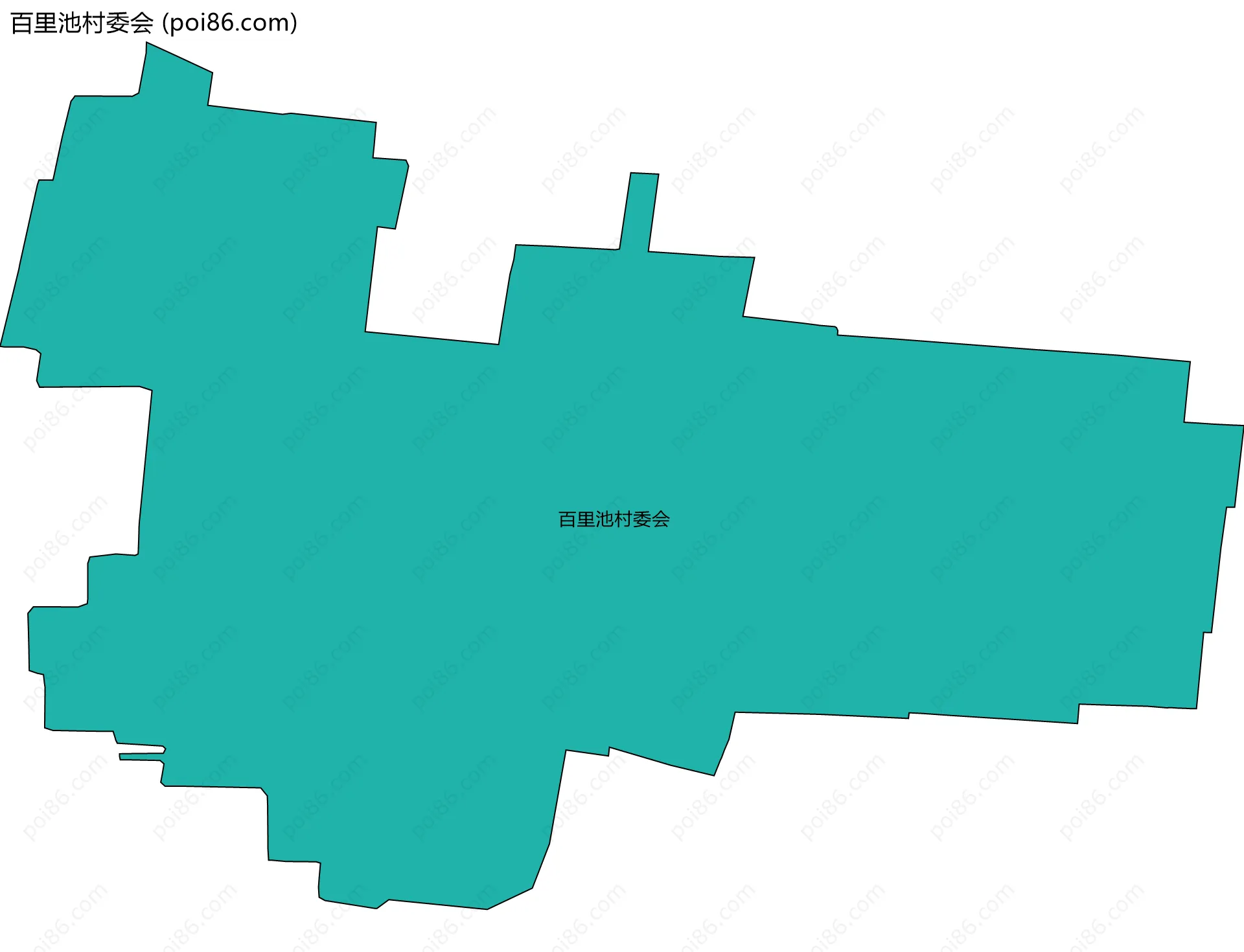 百里池村委会边界地图