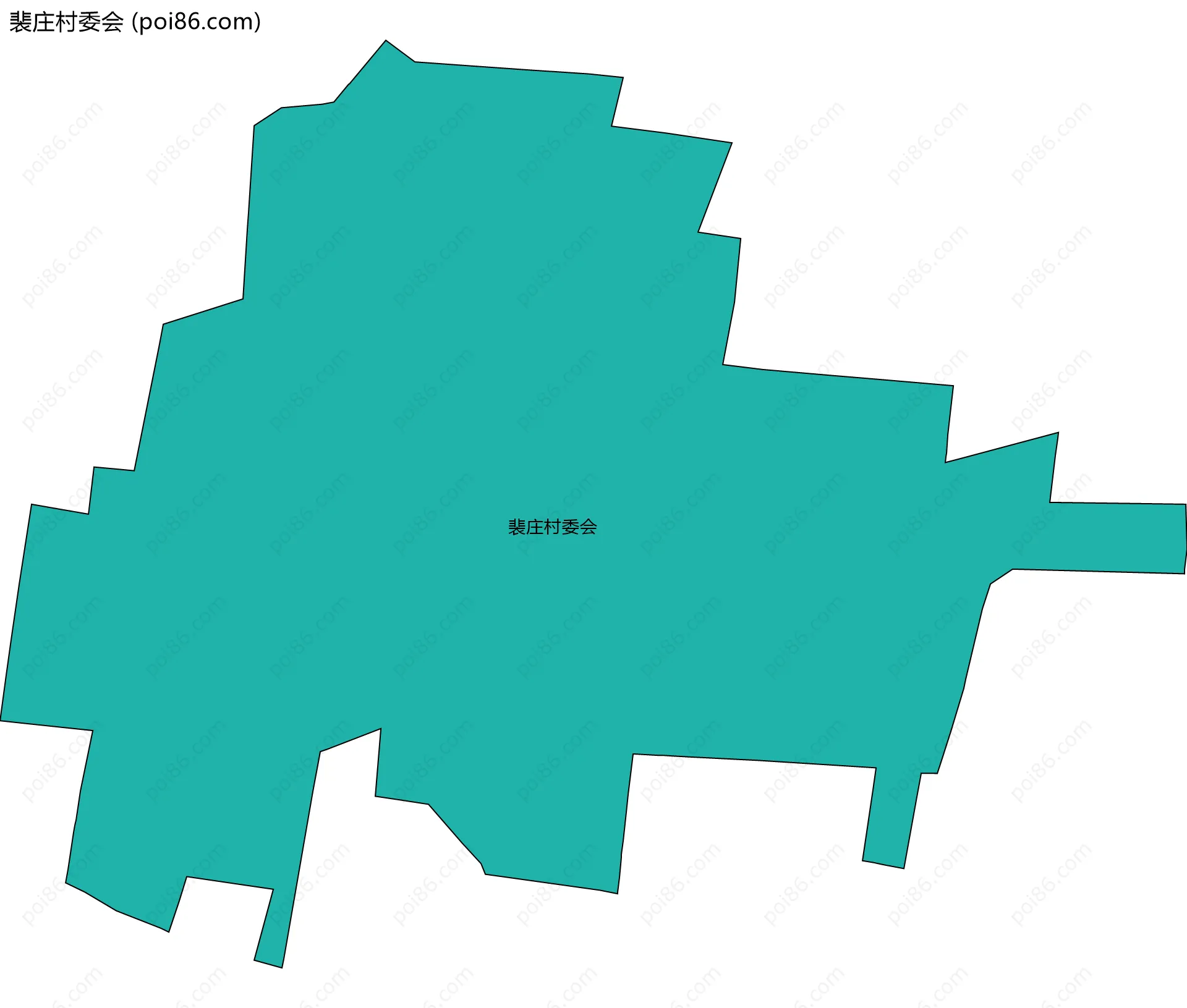 裴庄村委会边界地图