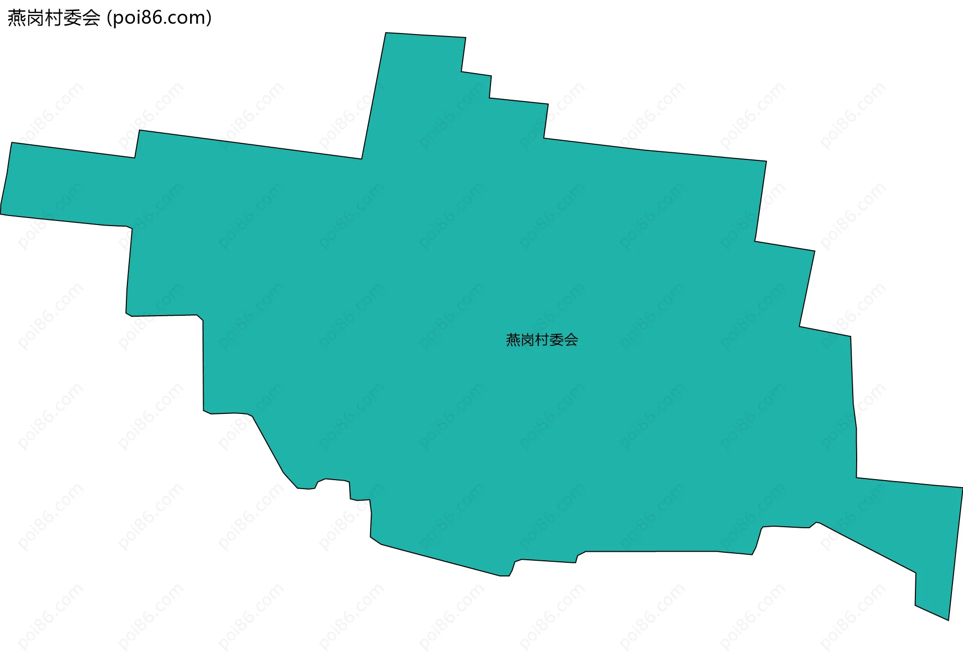 燕岗村委会边界地图