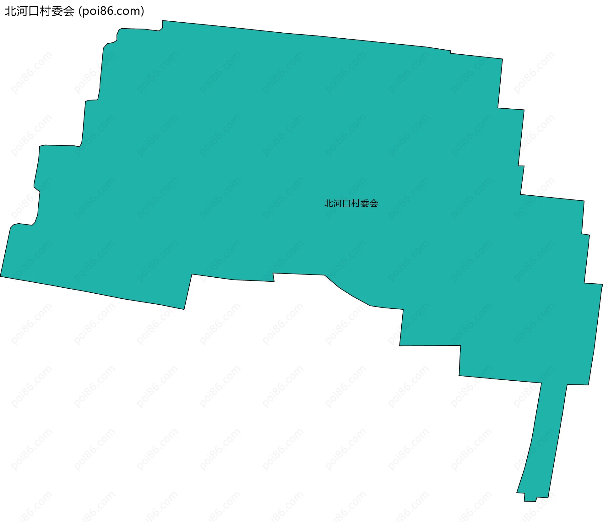 北河口村委会边界地图