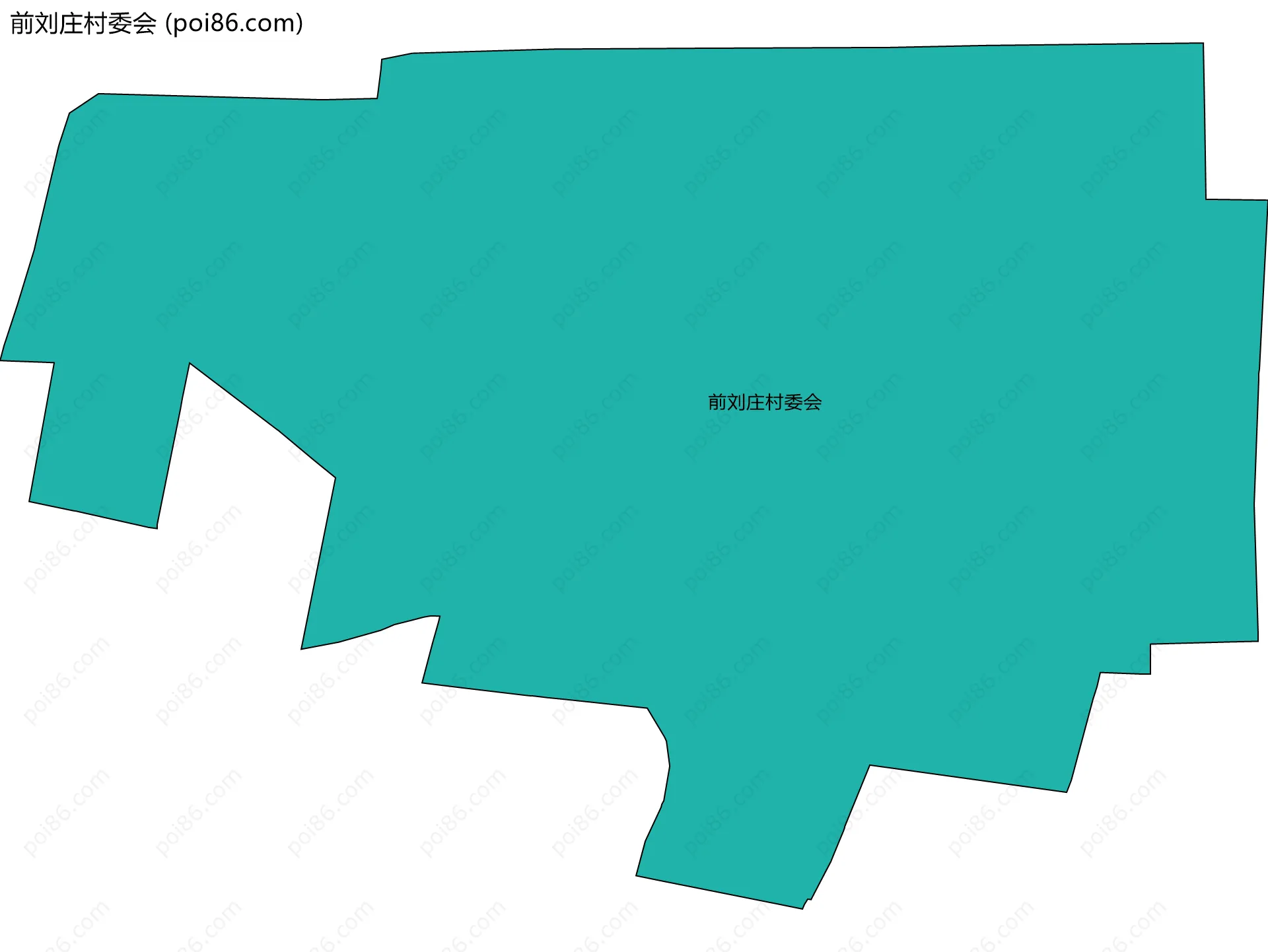 前刘庄村委会边界地图
