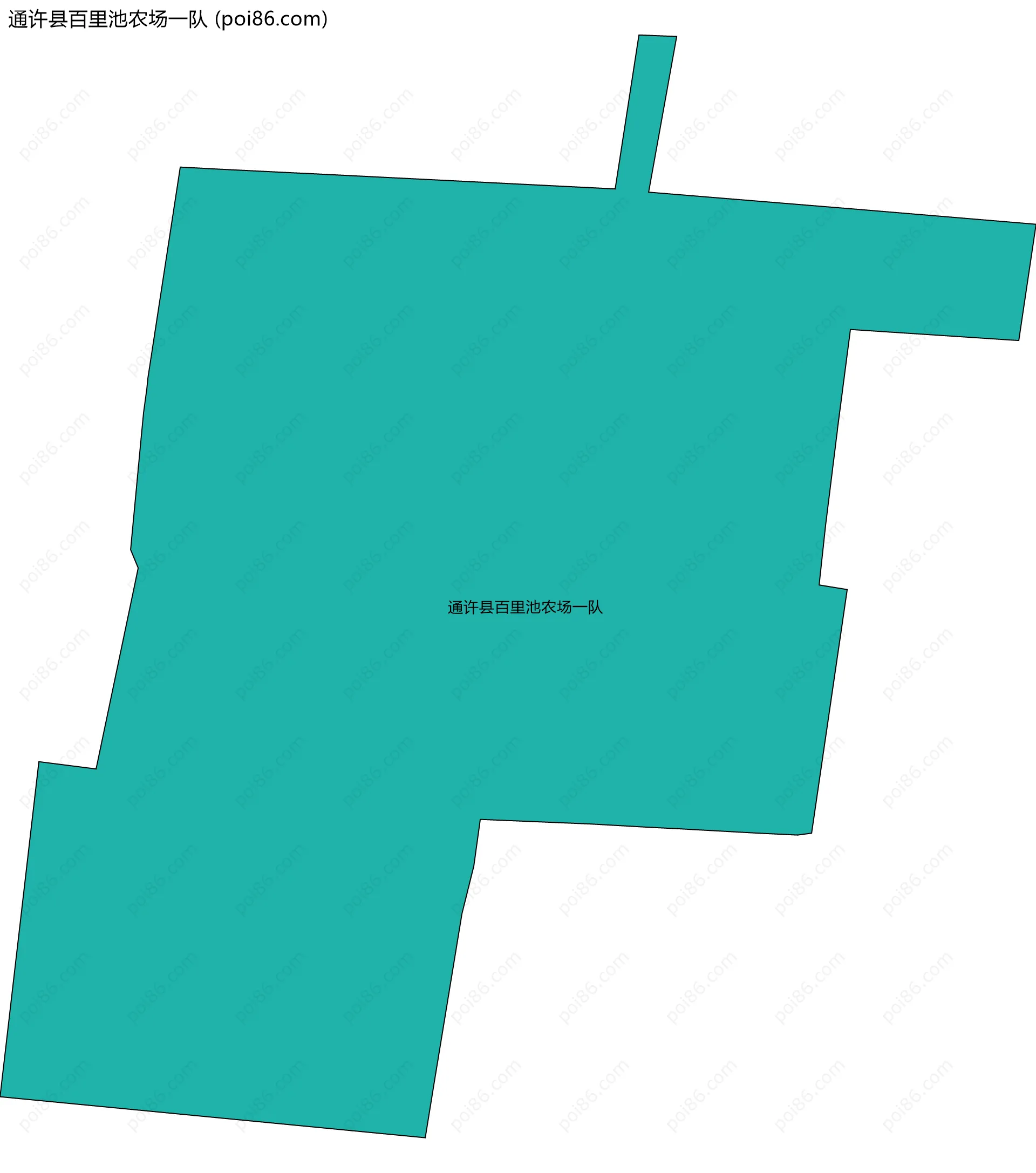 通许县百里池农场一队边界地图