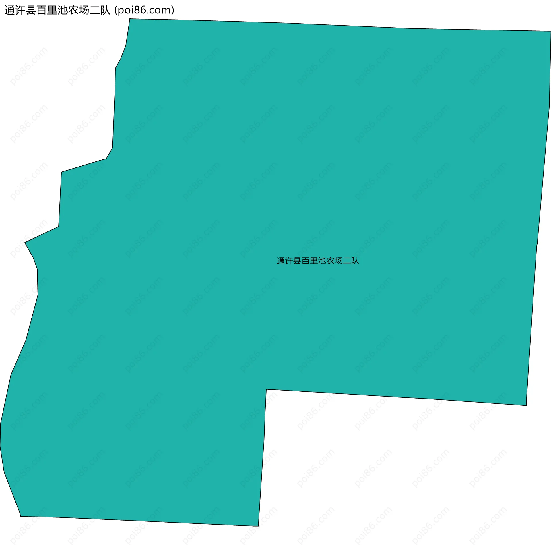 通许县百里池农场二队边界地图