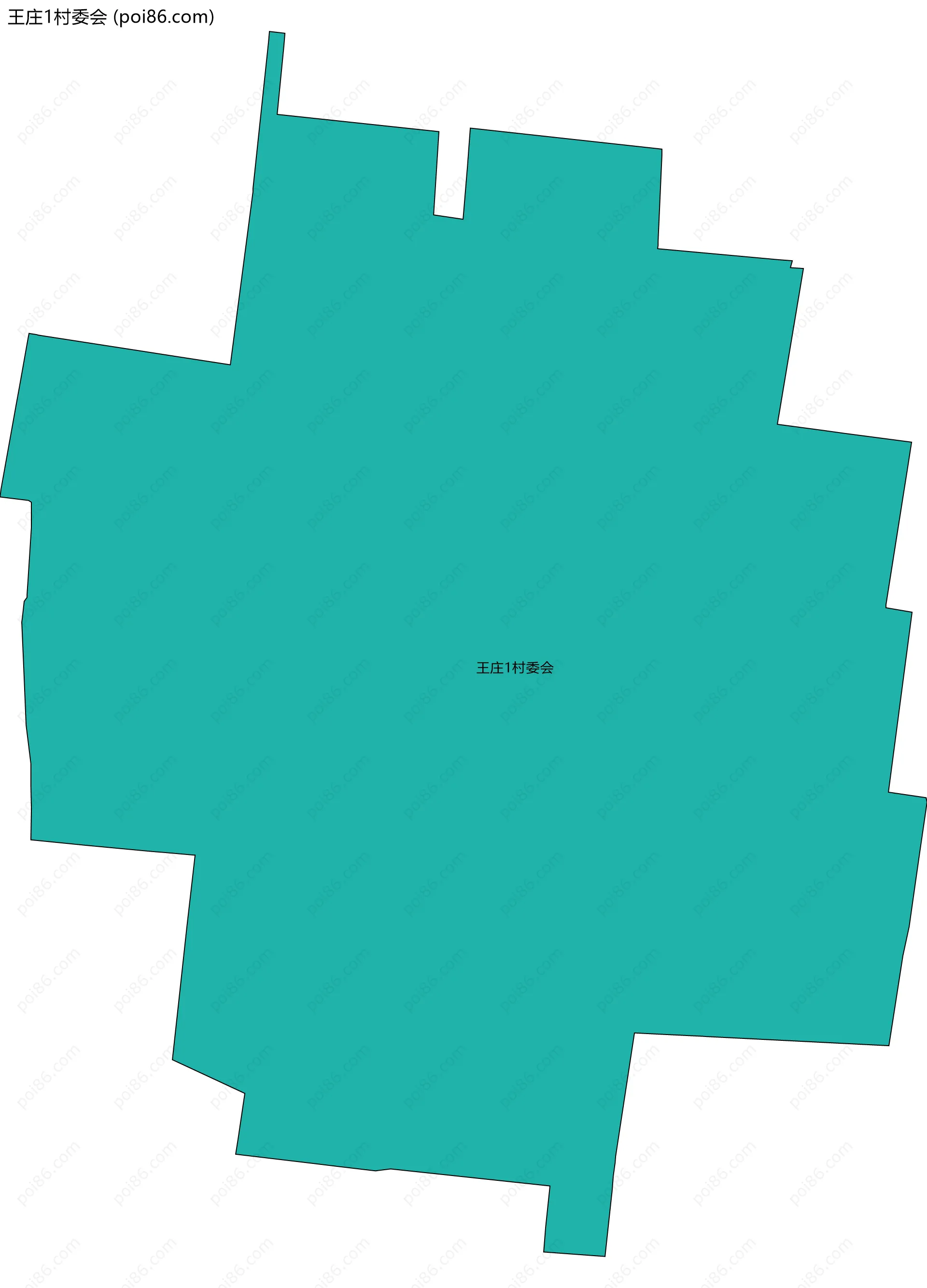 王庄1村委会边界地图