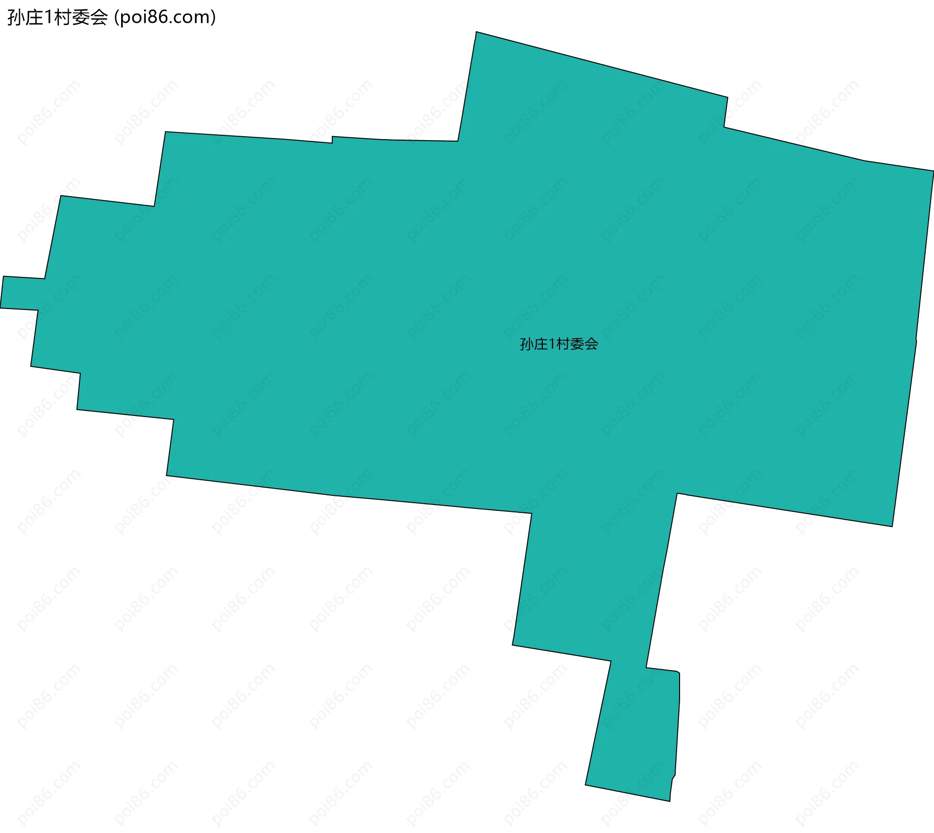 孙庄1村委会边界地图