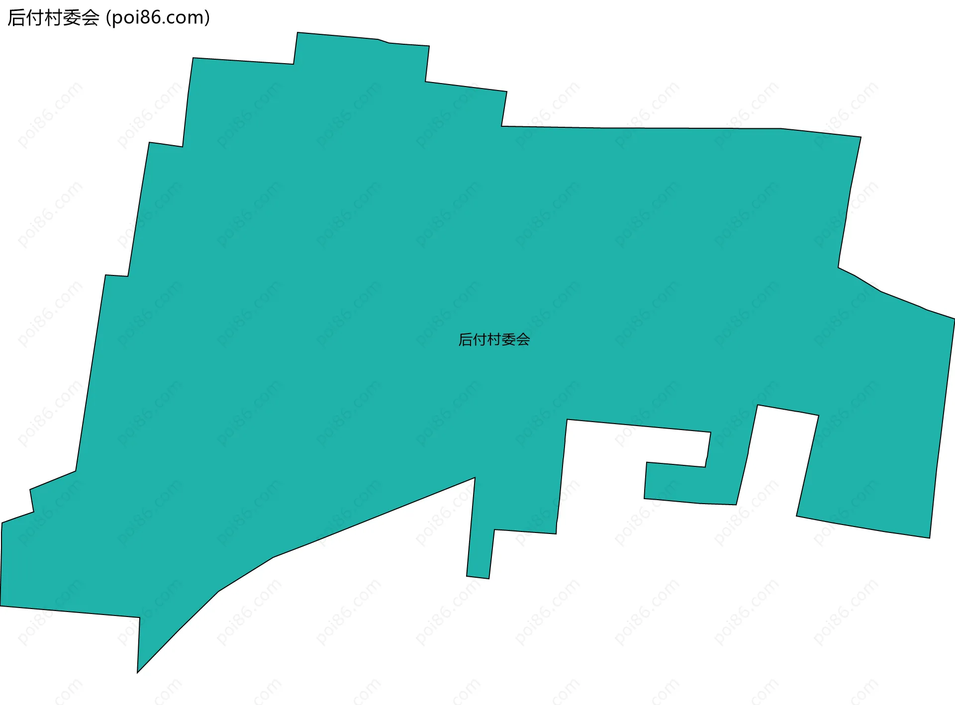 后付村委会边界地图