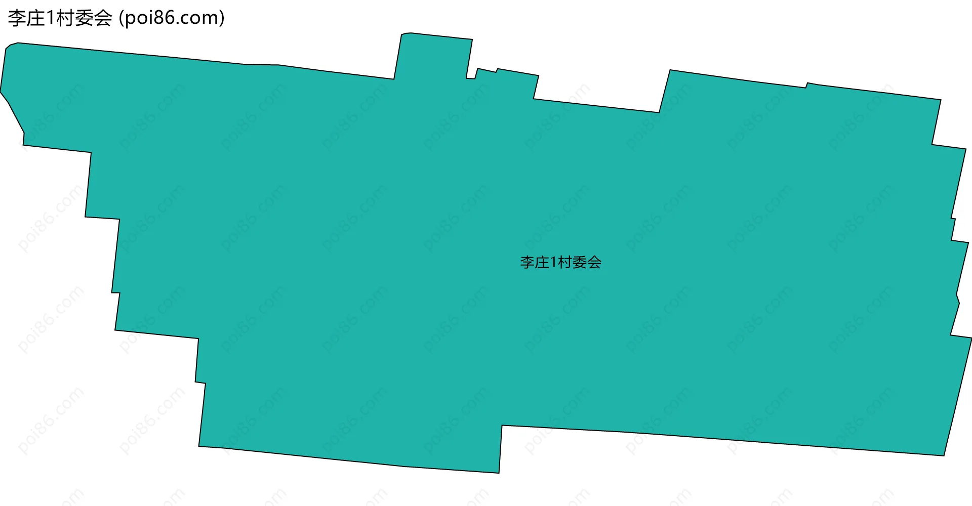 李庄1村委会边界地图