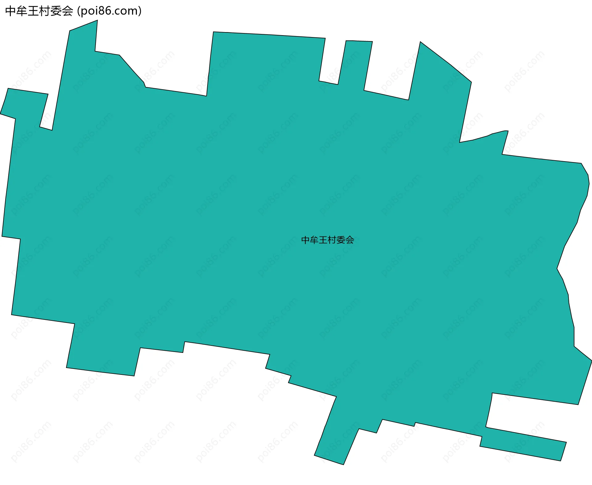 中牟王村委会边界地图