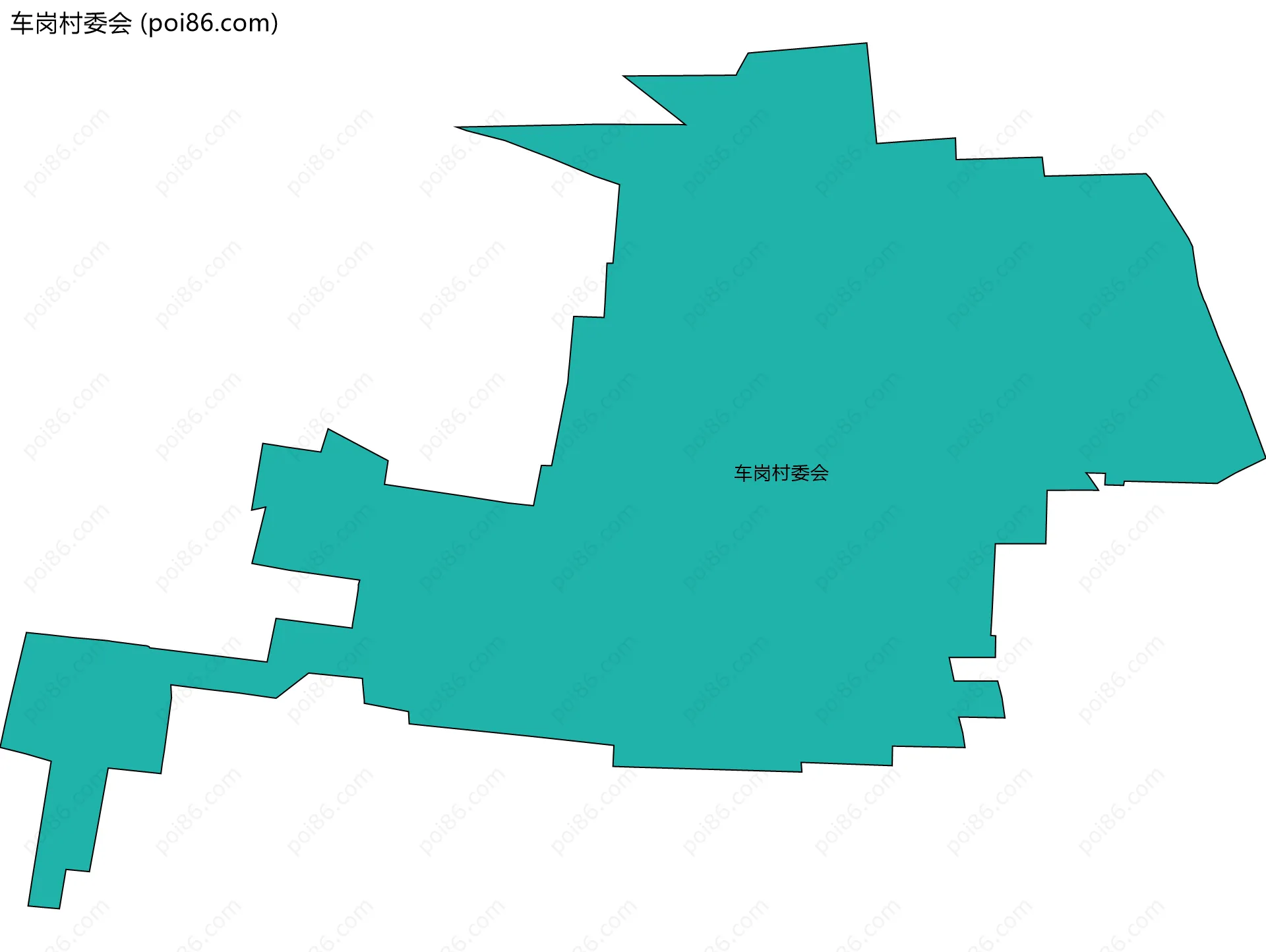 车岗村委会边界地图