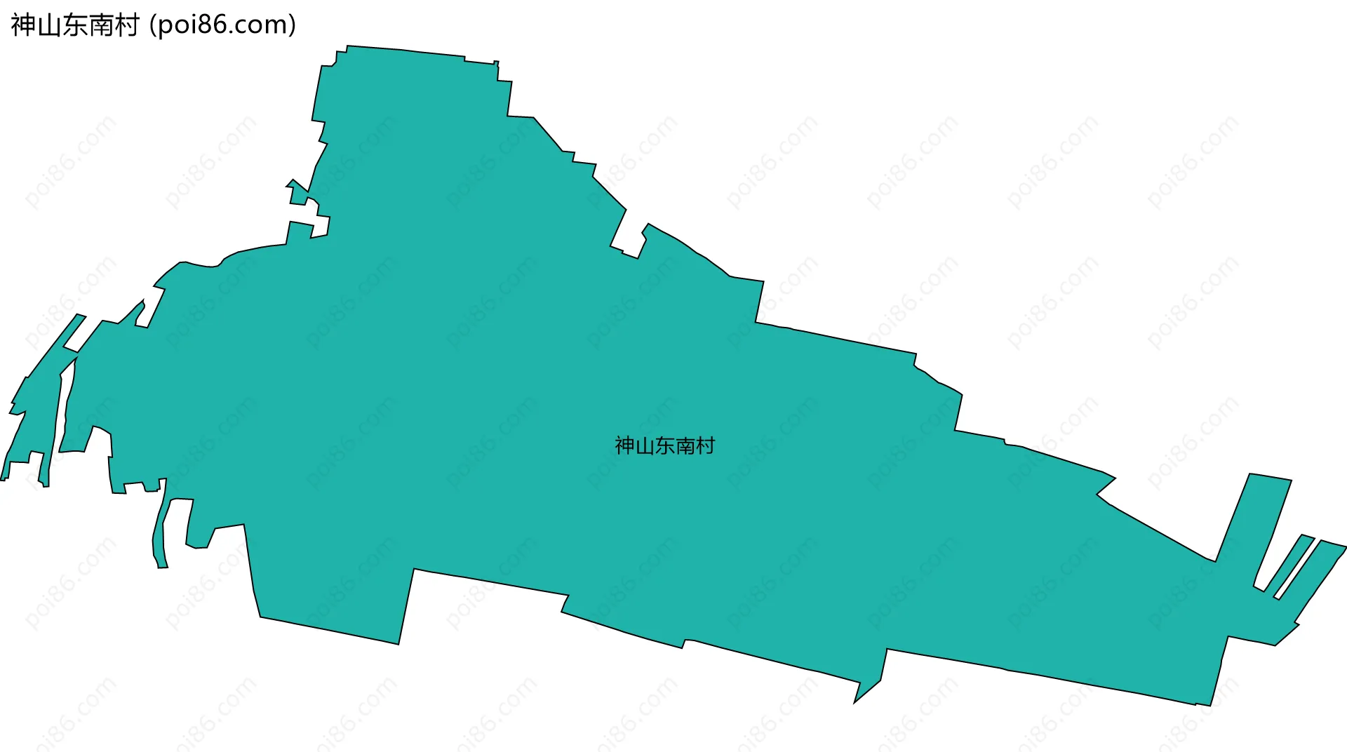神山东南村边界地图
