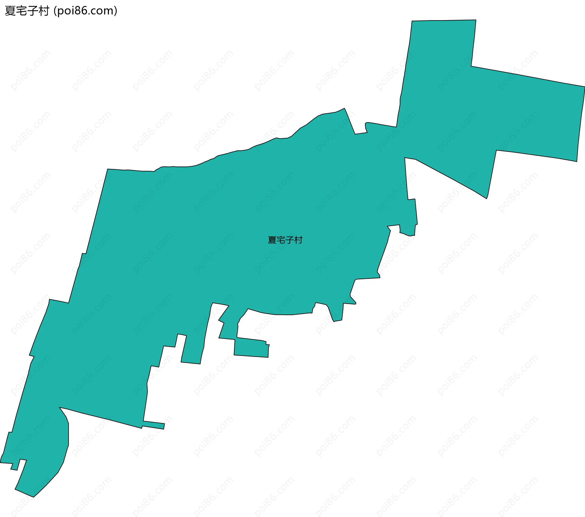 夏宅子村边界地图
