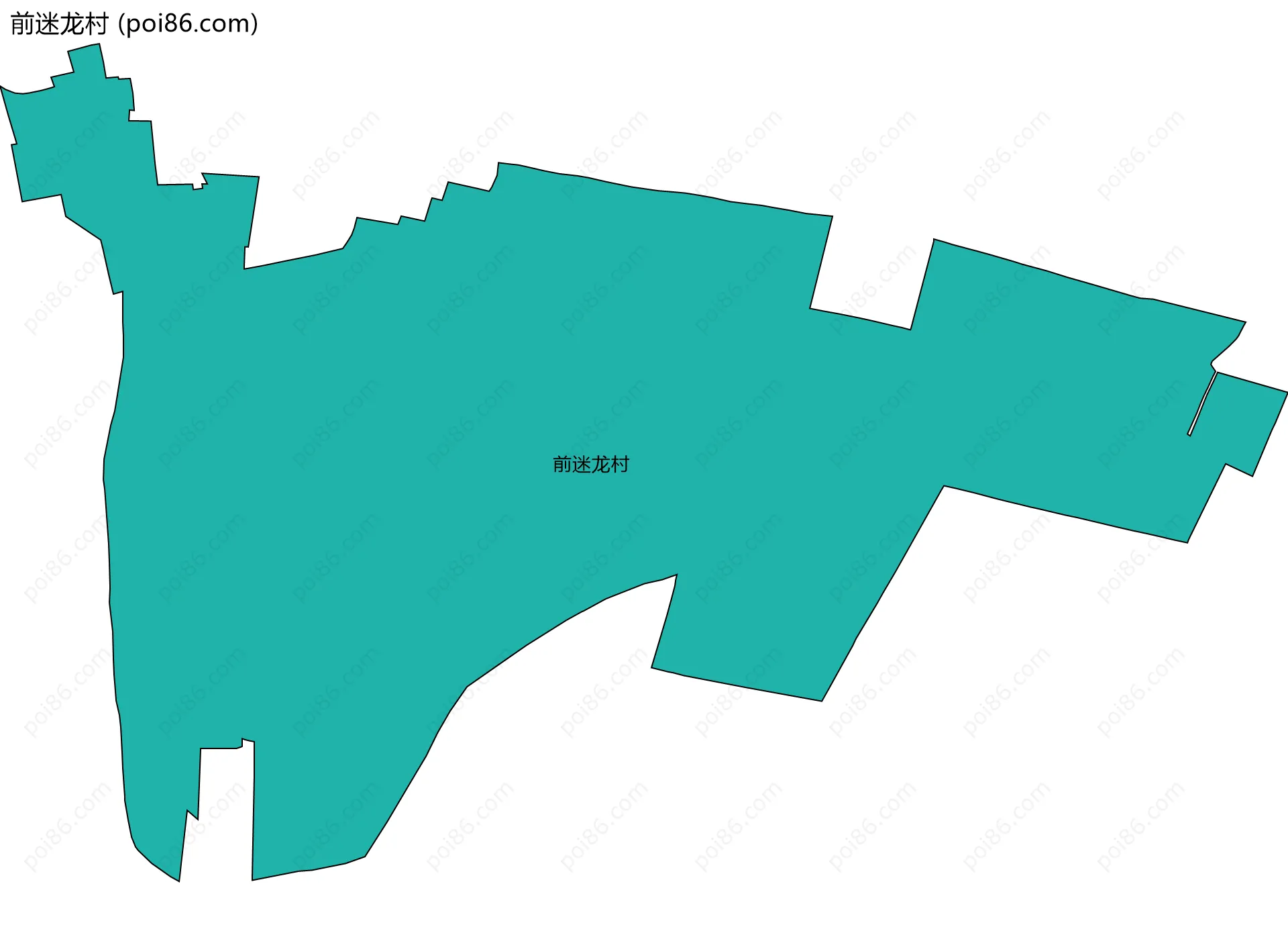 前迷龙村边界地图