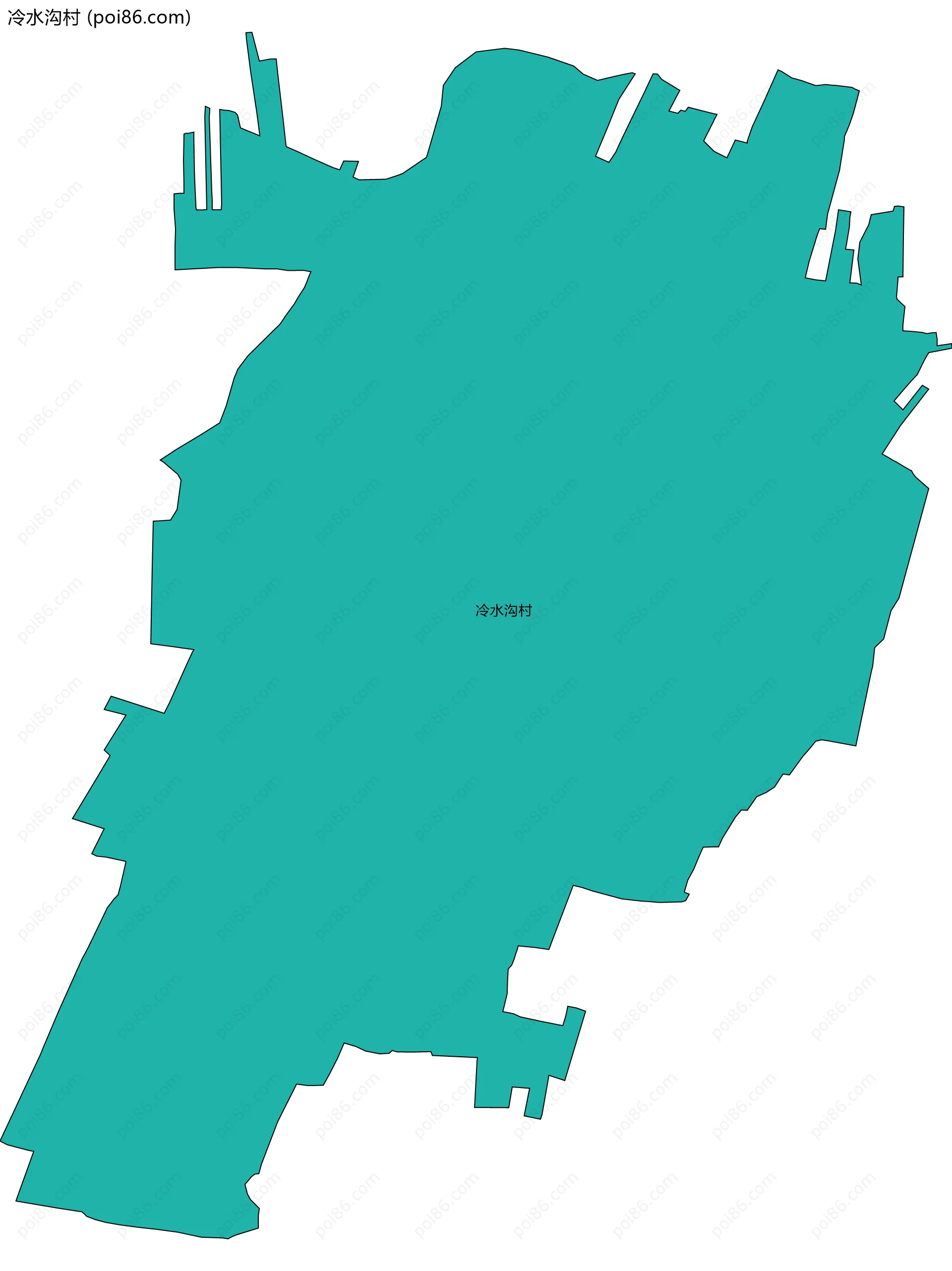 冷水沟村边界地图