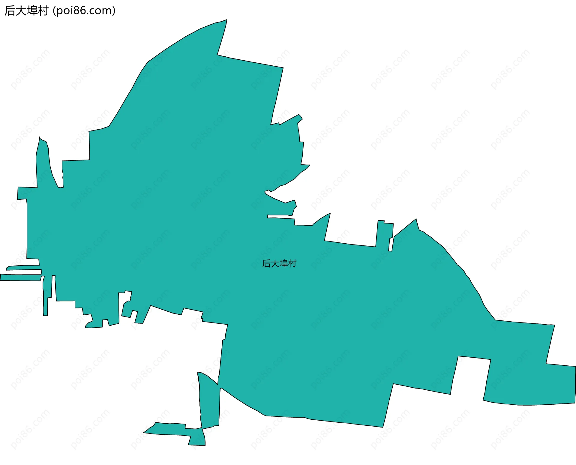 后大埠村边界地图