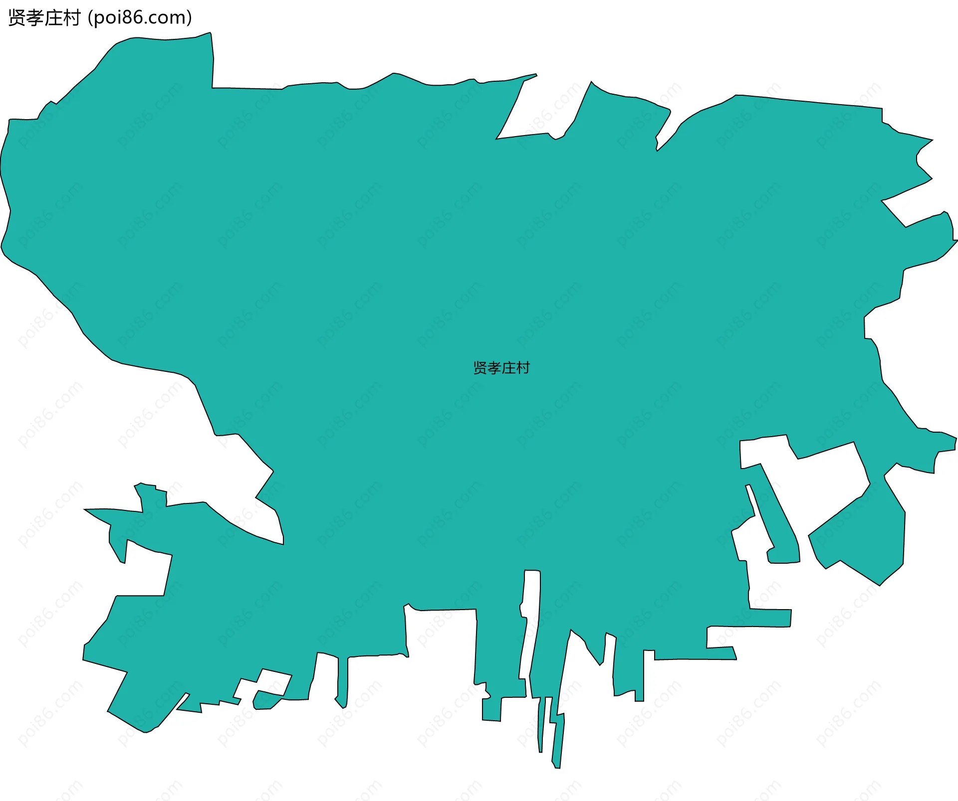 贤孝庄村边界地图