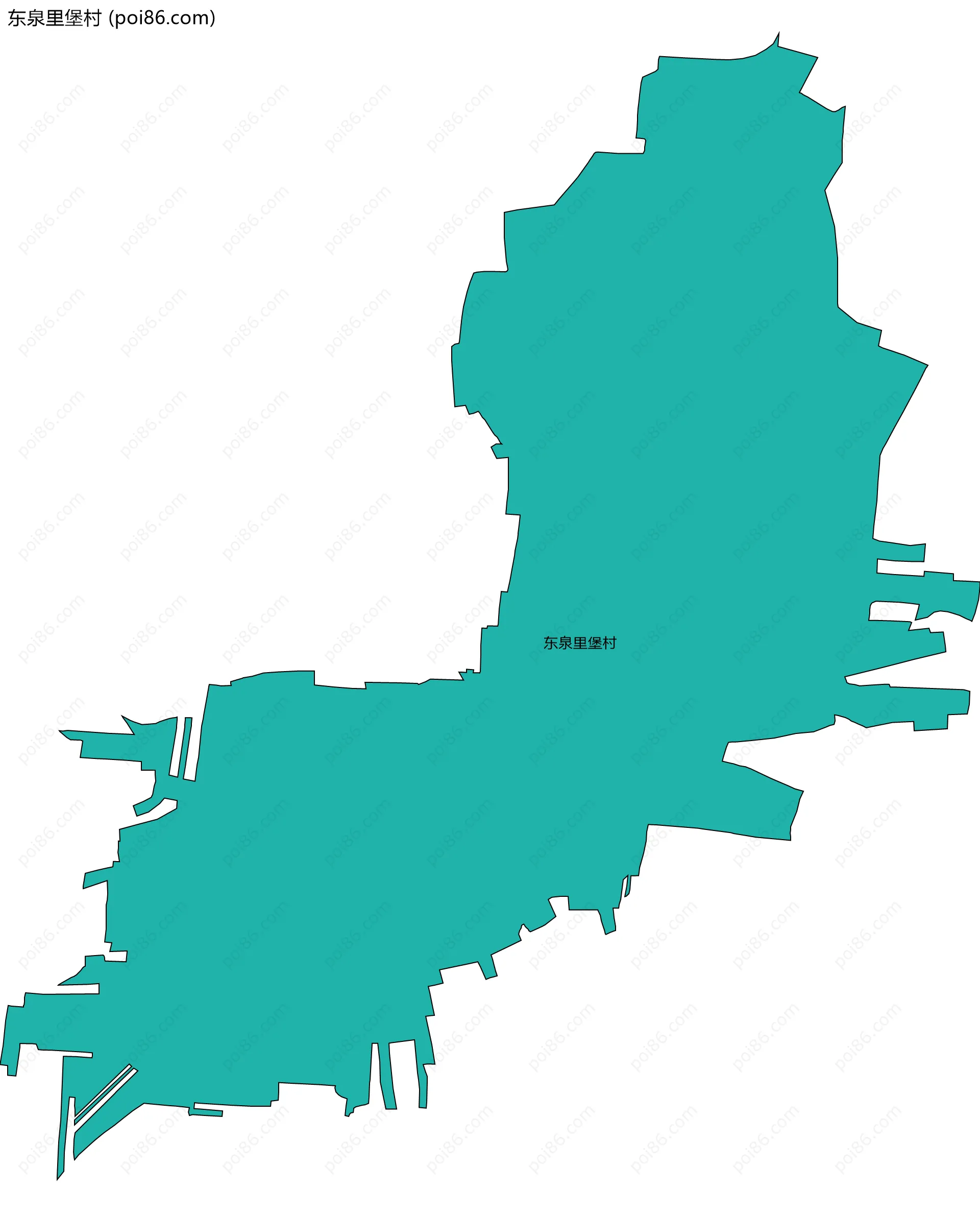 东泉里堡村边界地图