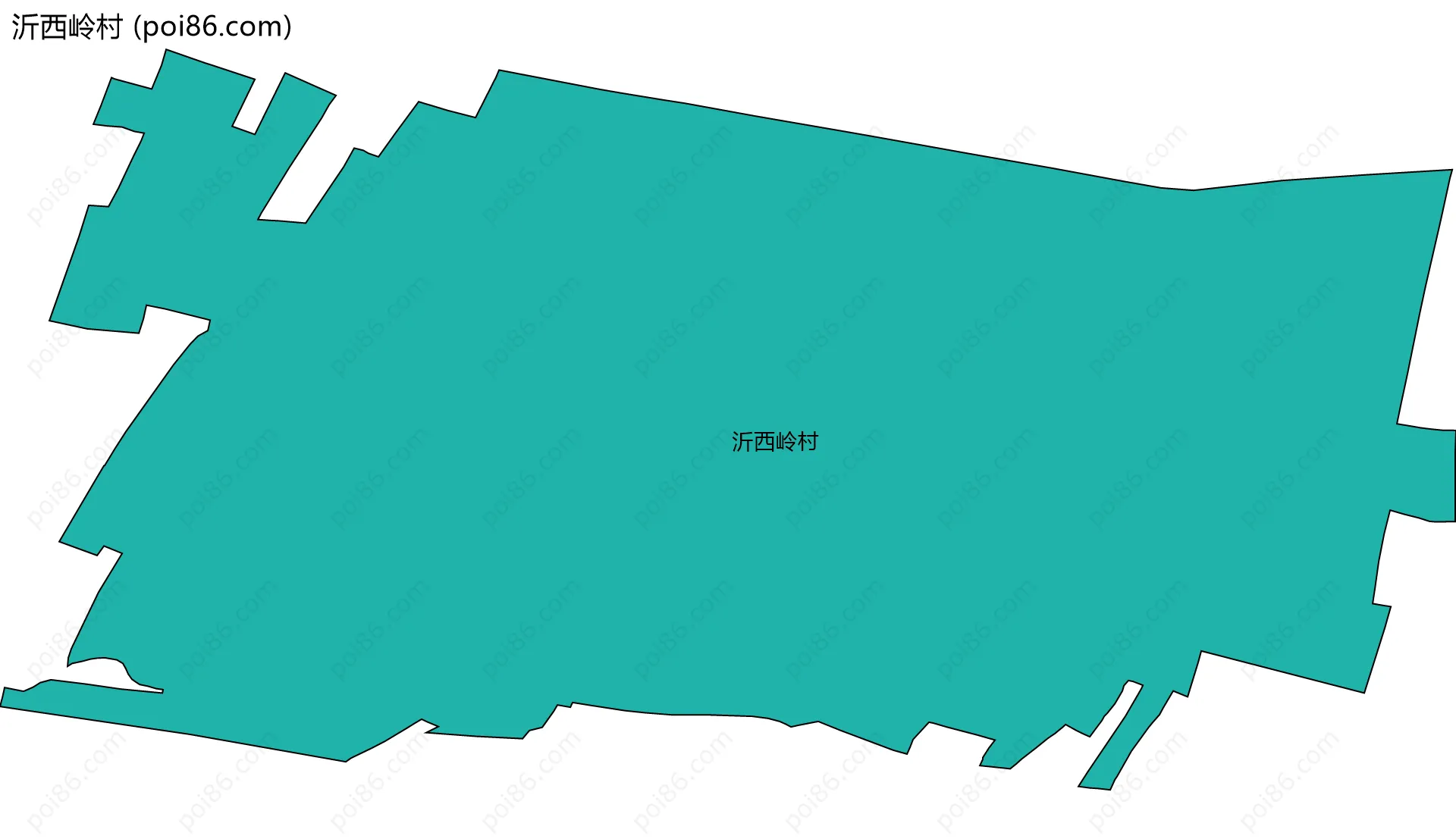 沂西岭村边界地图