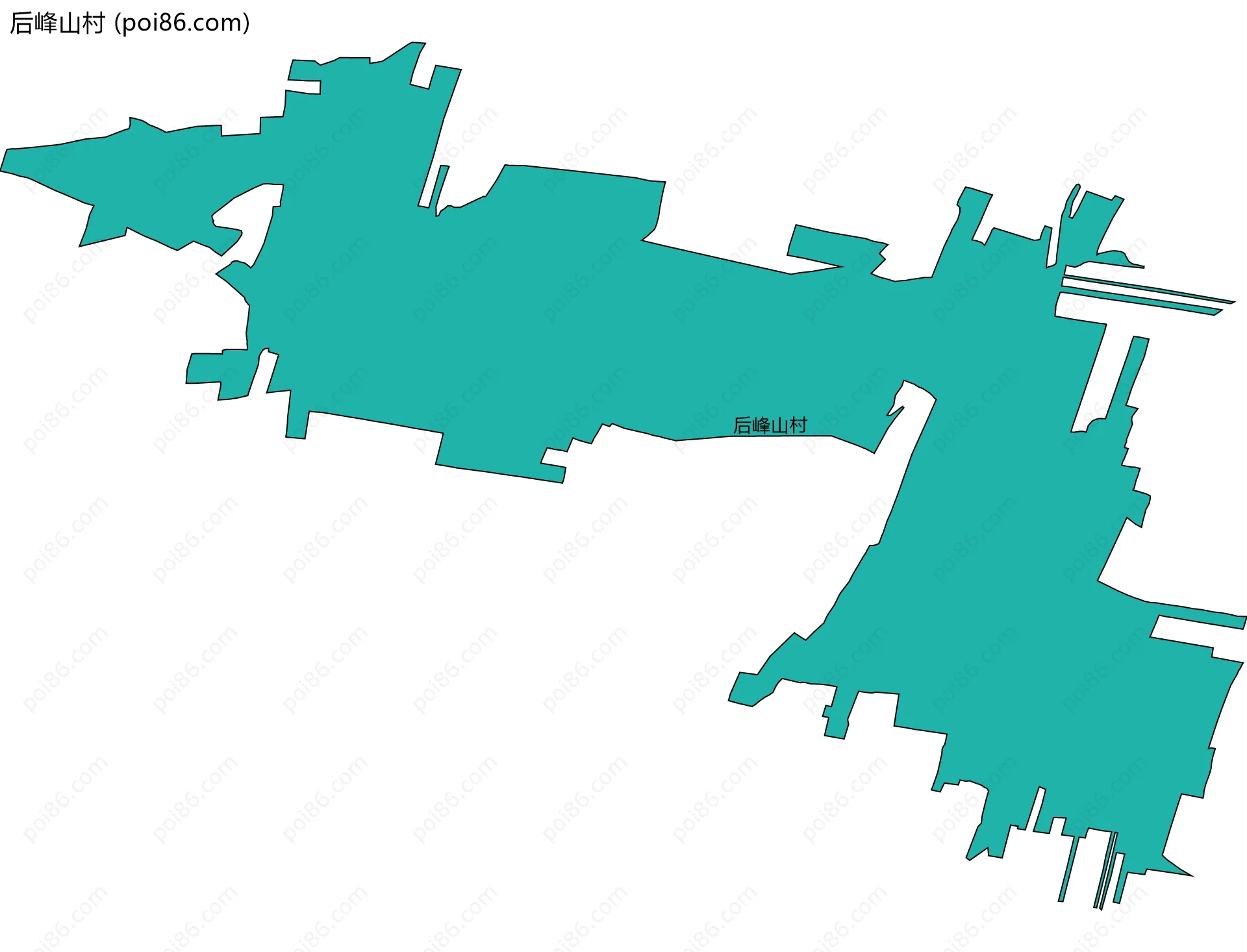 后峰山村边界地图