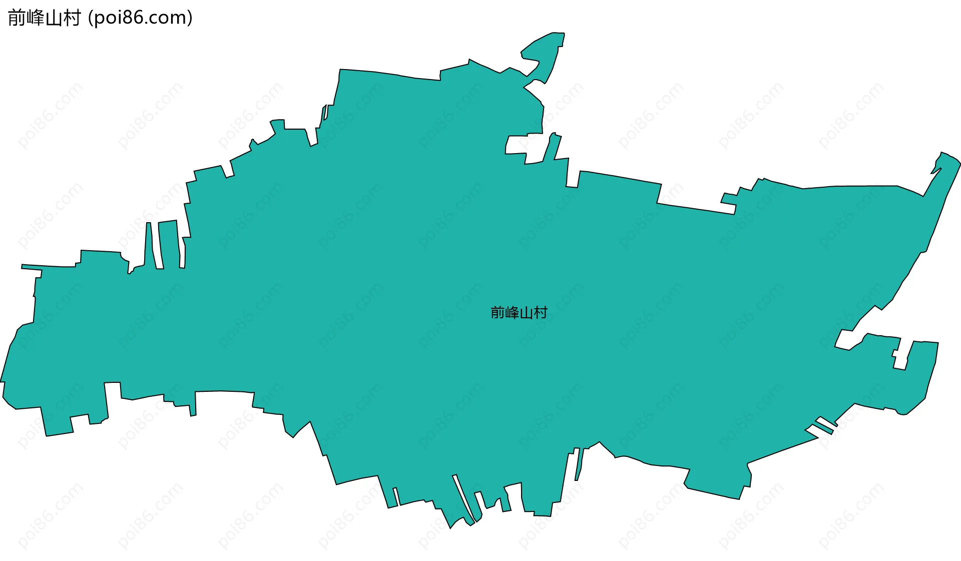 前峰山村边界地图