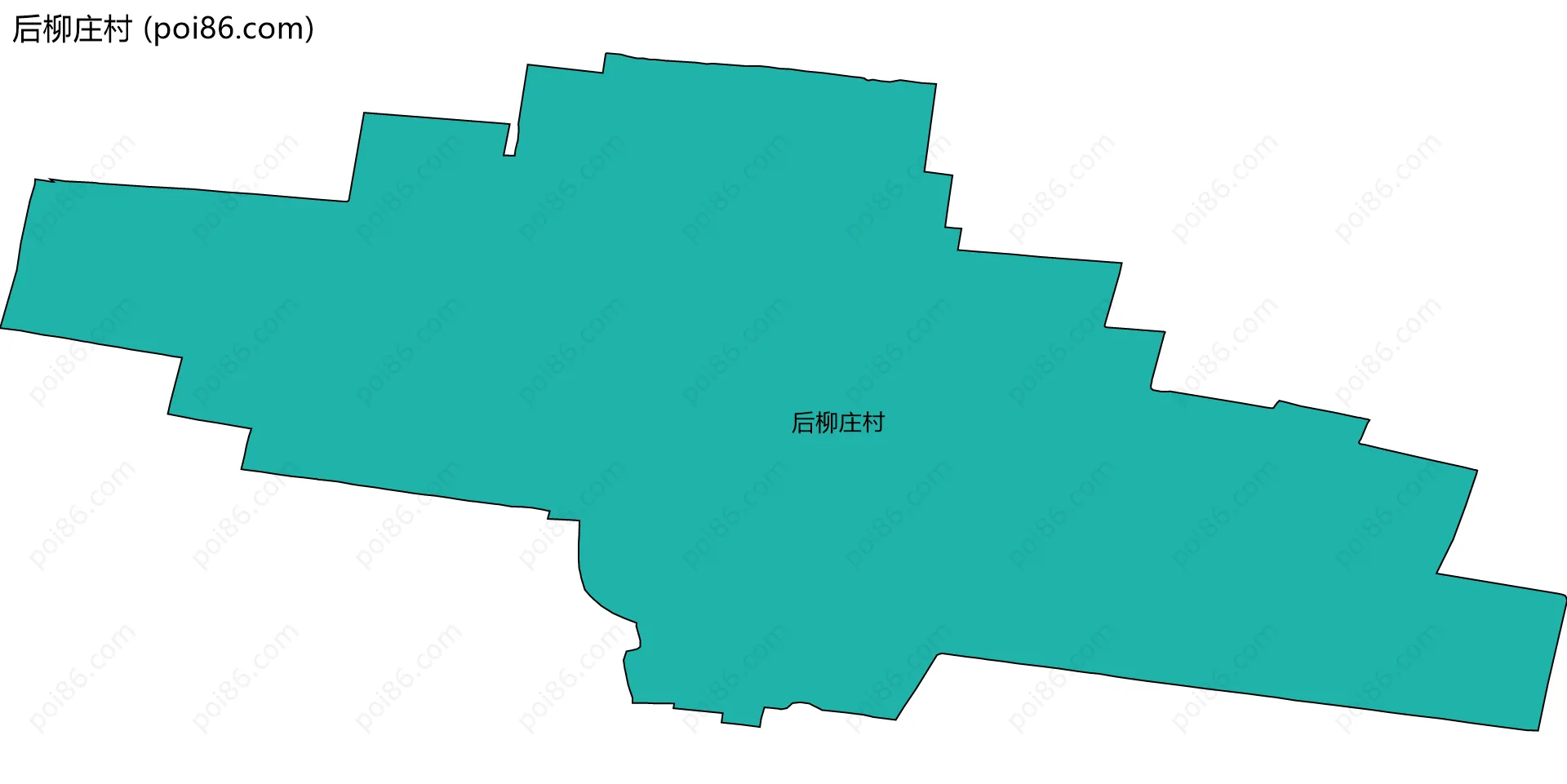 后柳庄村边界地图