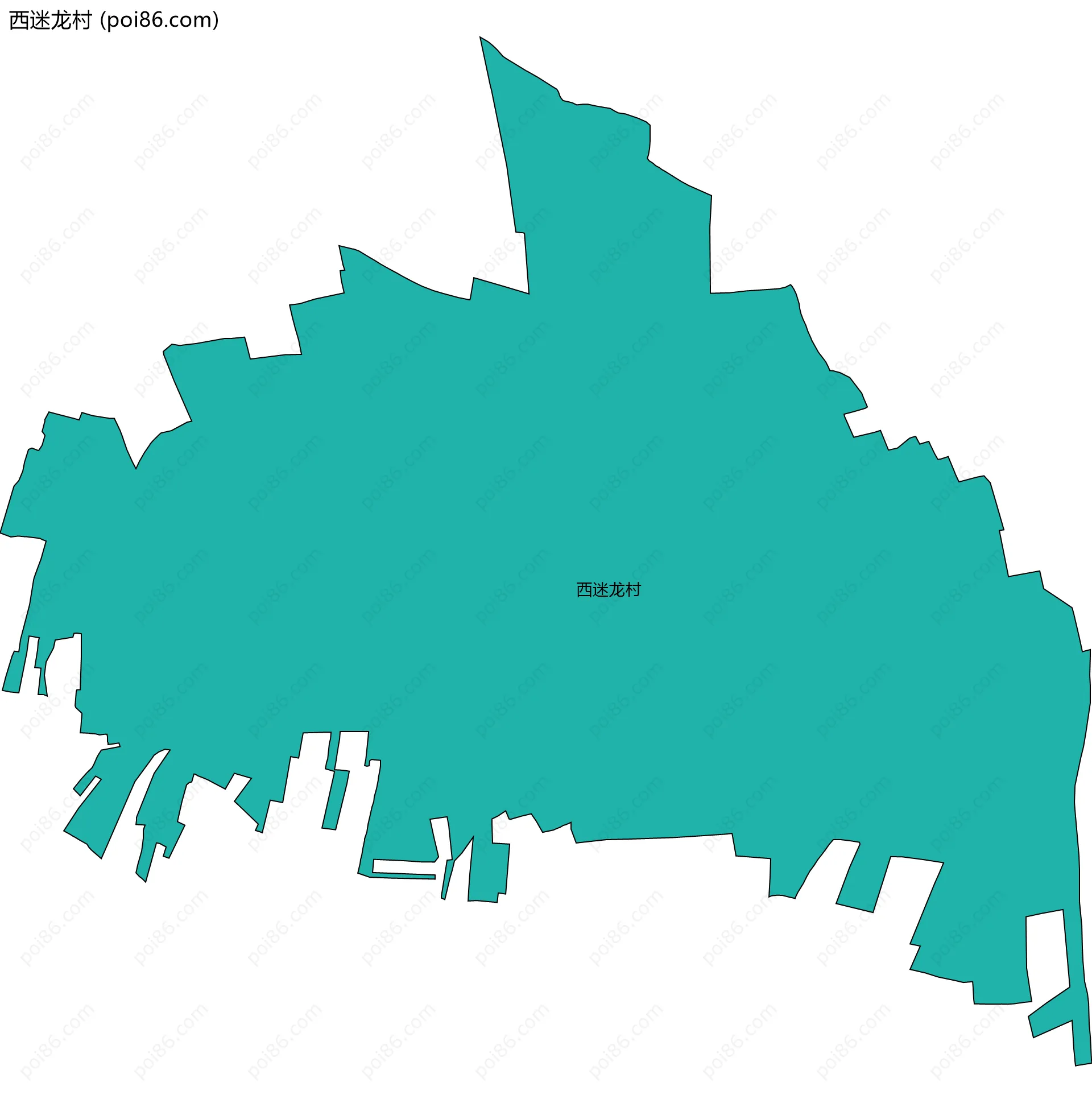 西迷龙村边界地图