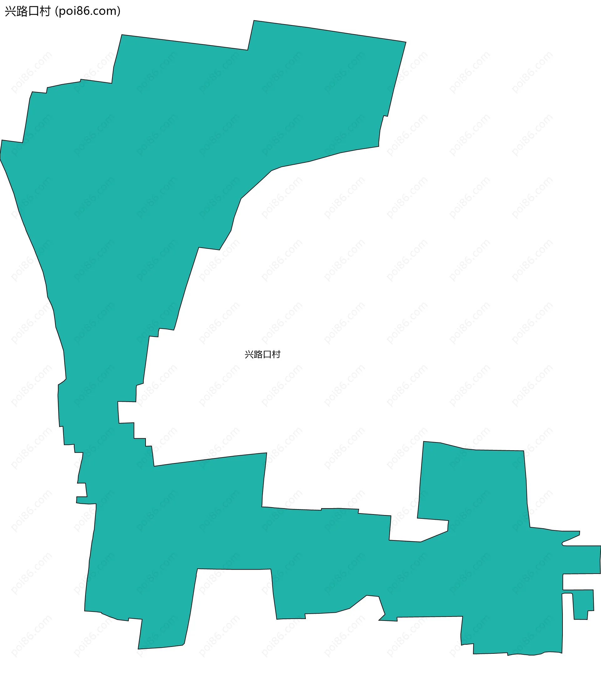 兴路口村边界地图