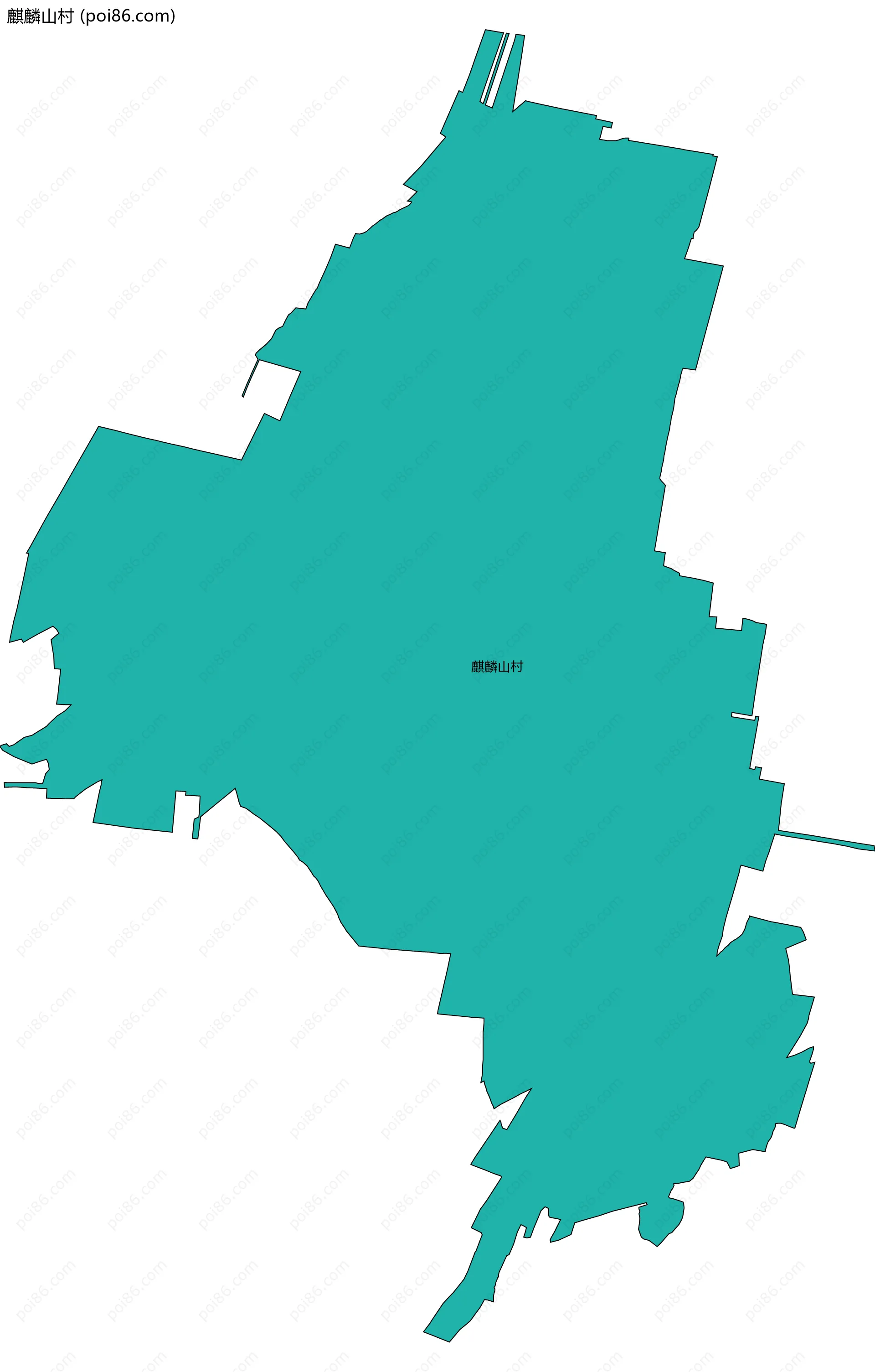麒麟山村边界地图