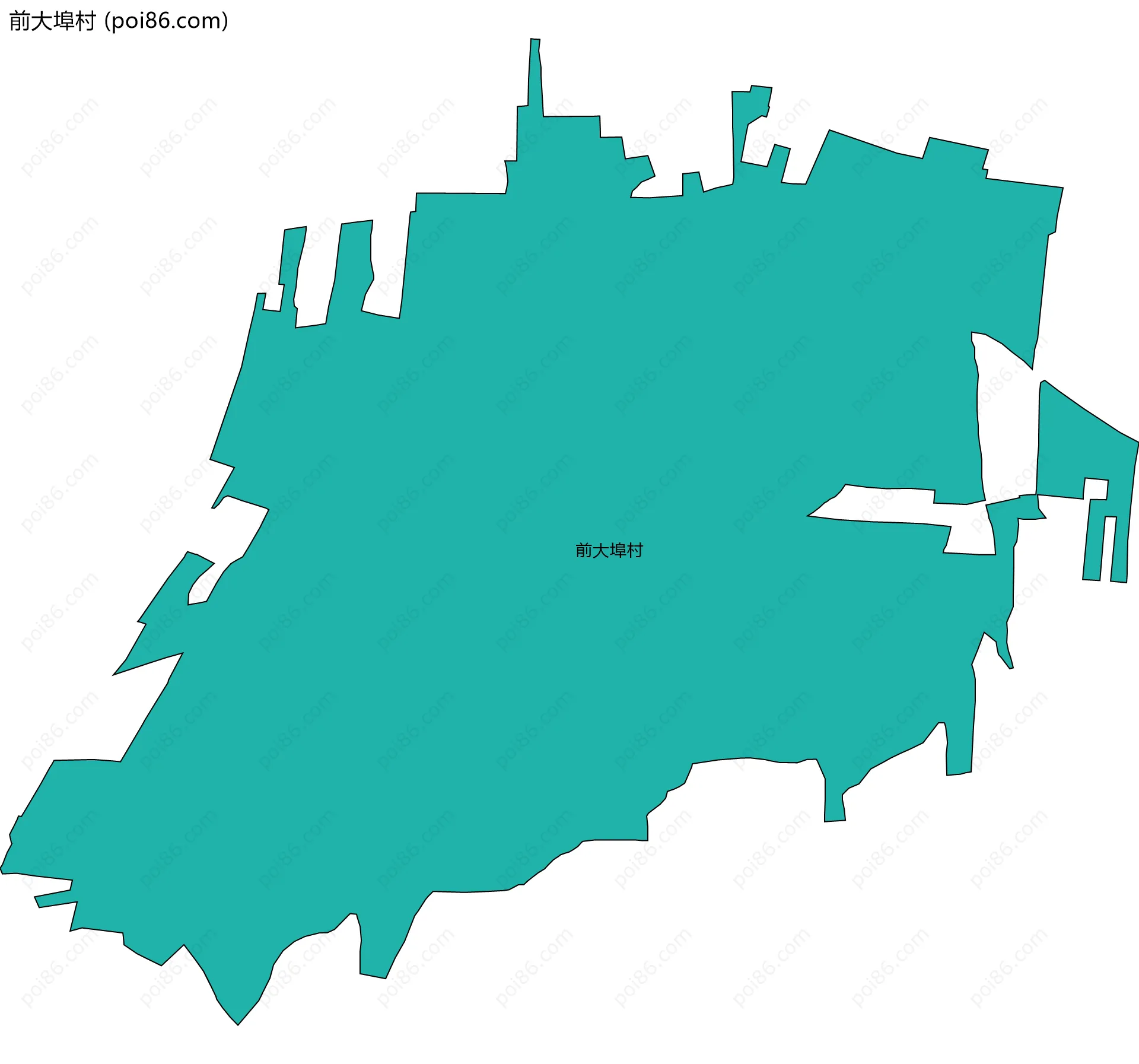 前大埠村边界地图