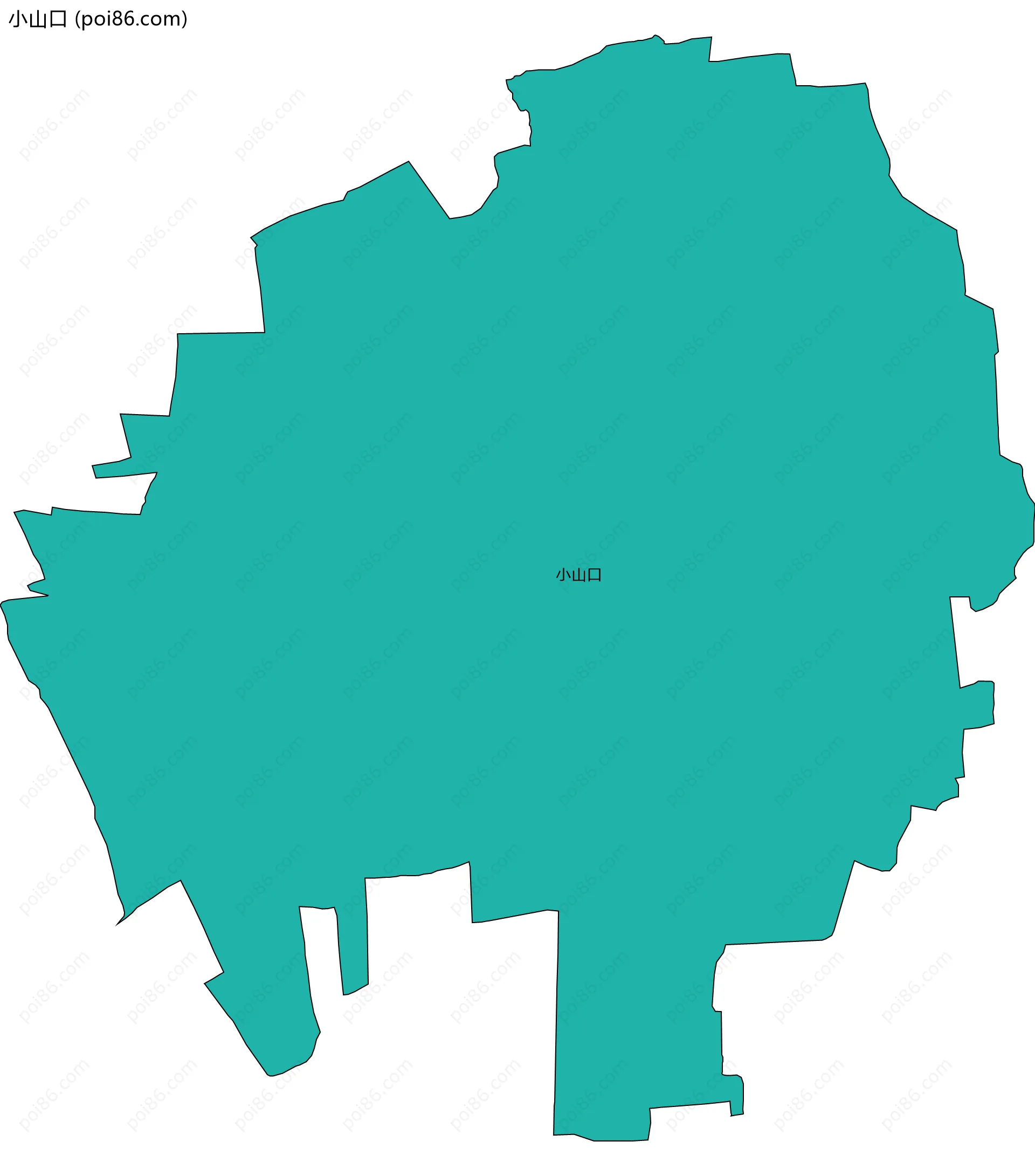 小山口边界地图