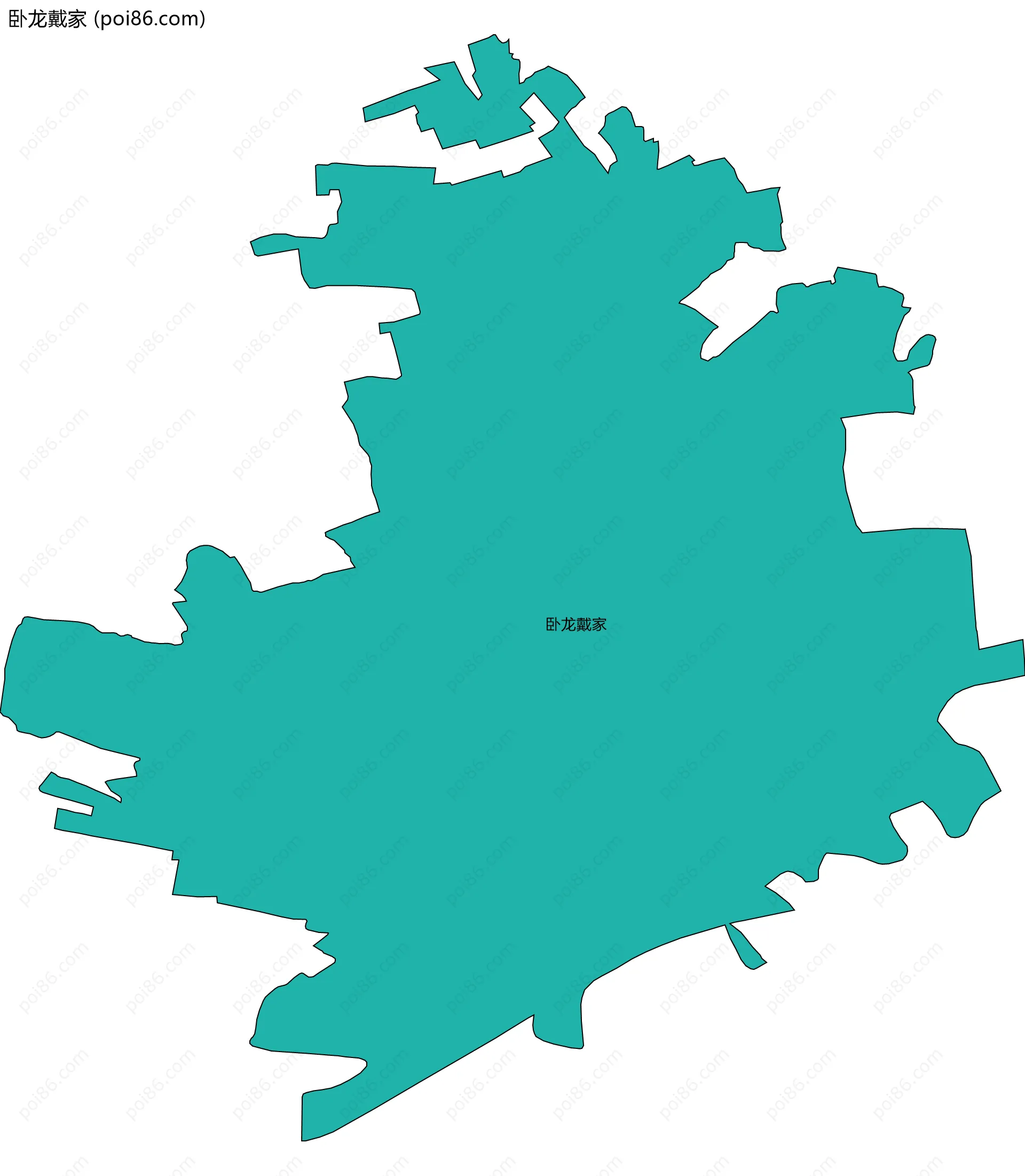 卧龙戴家边界地图