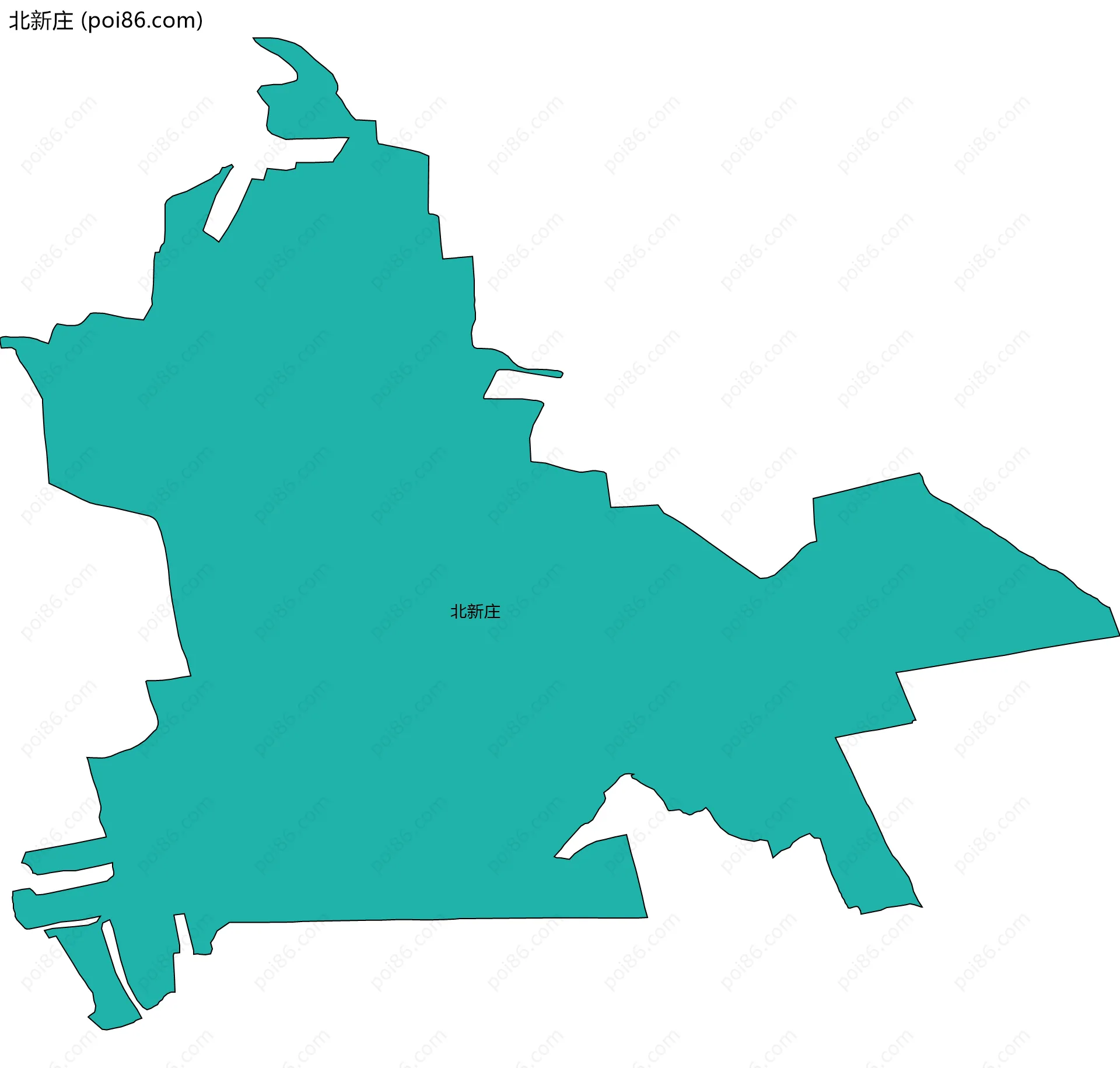 北新庄边界地图