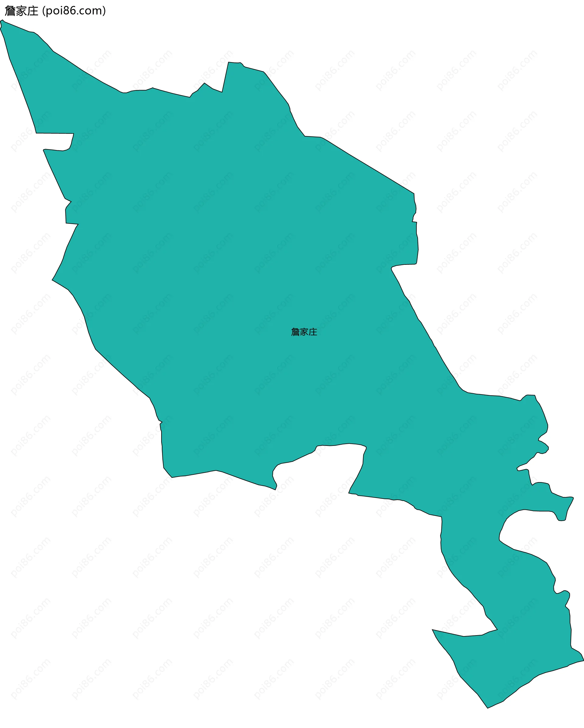 詹家庄边界地图