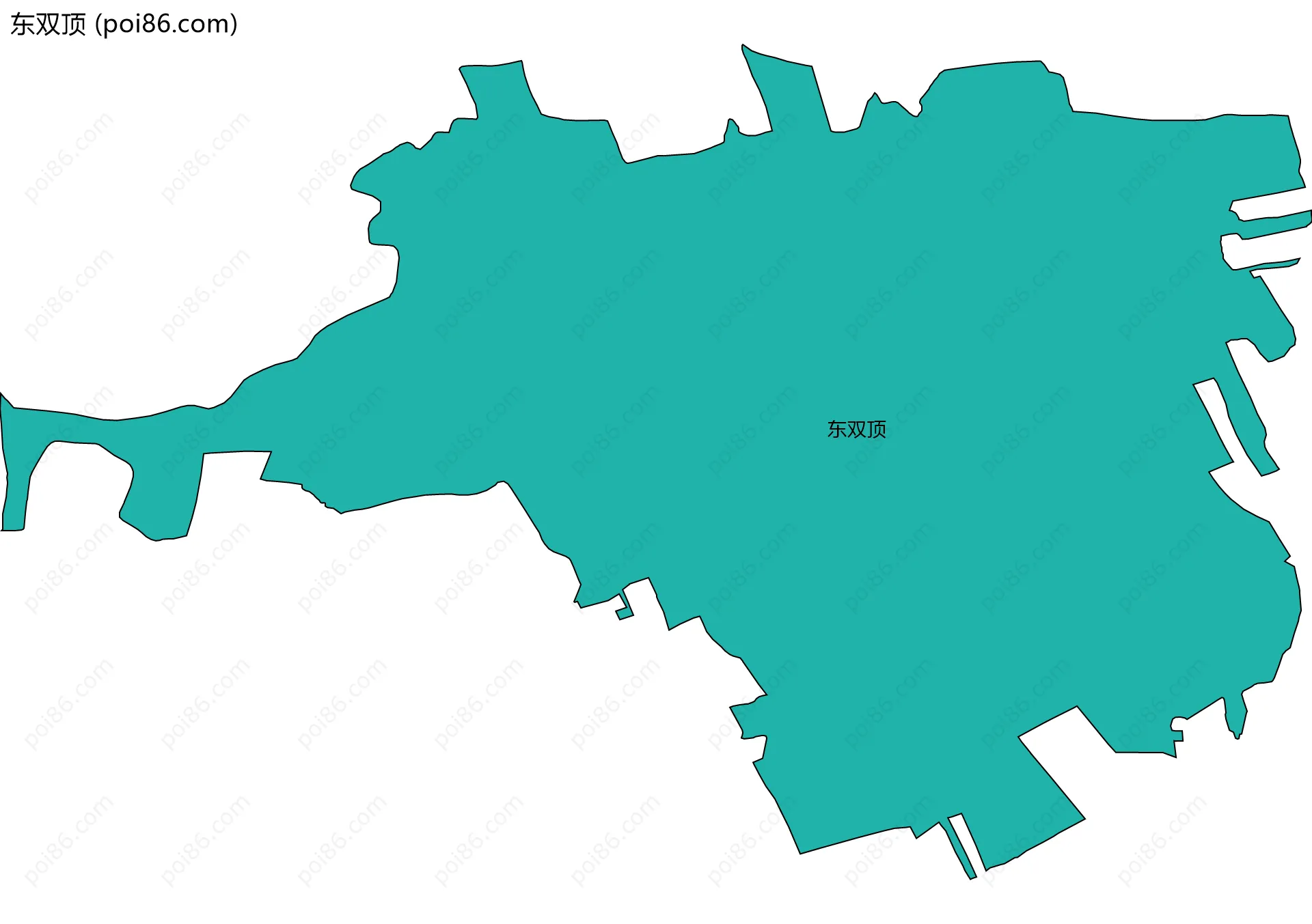 东双顶边界地图