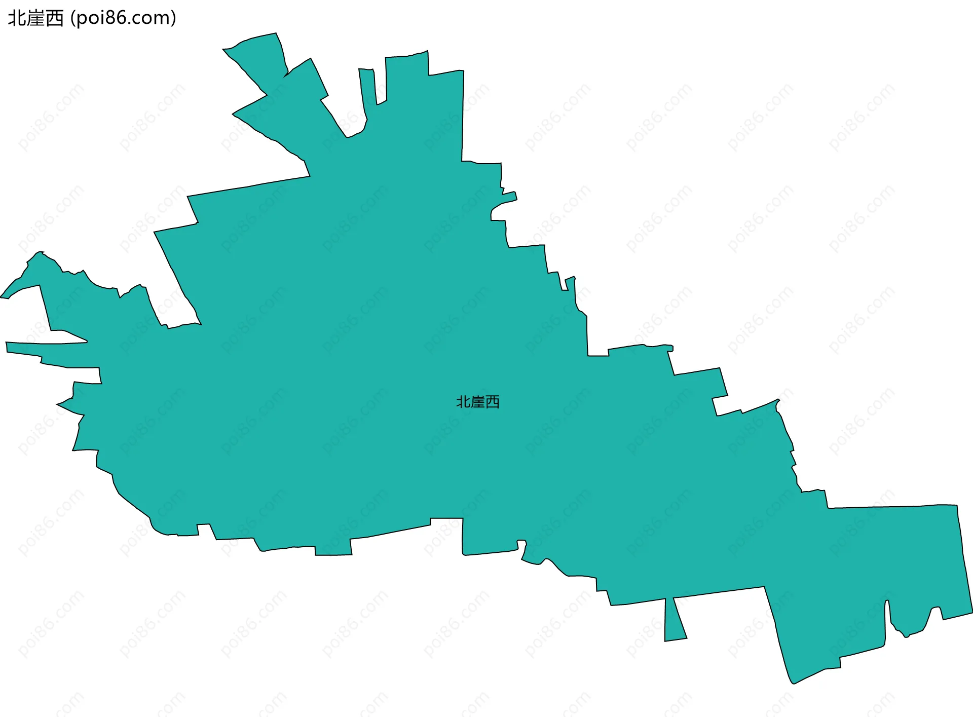 北崖西边界地图