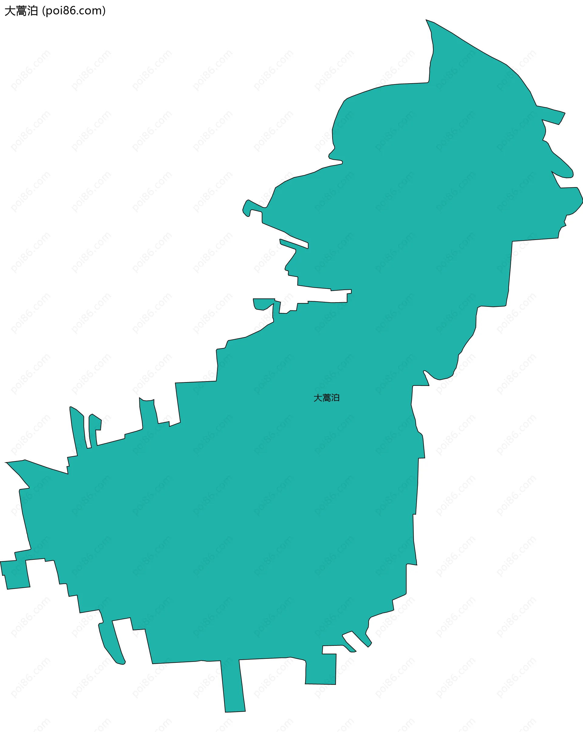 大蒿泊边界地图