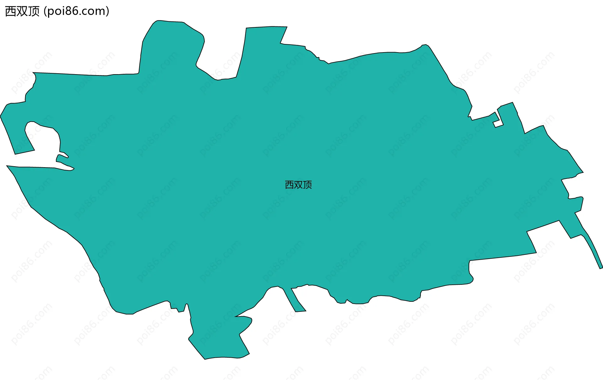 西双顶边界地图