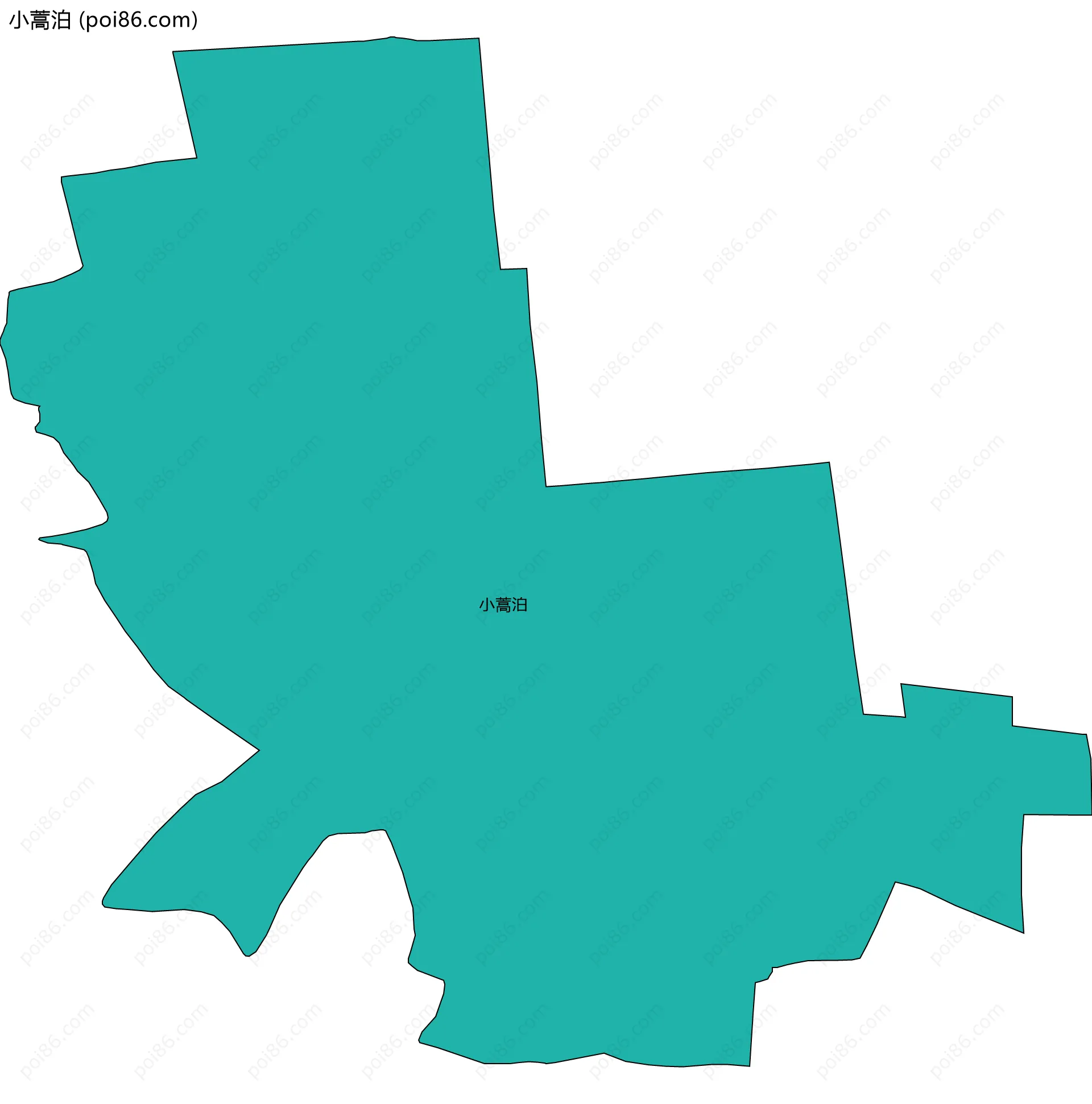 小蒿泊边界地图