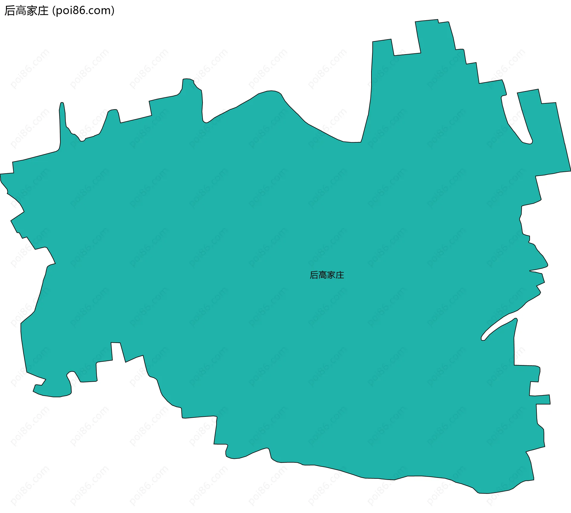 后高家庄边界地图