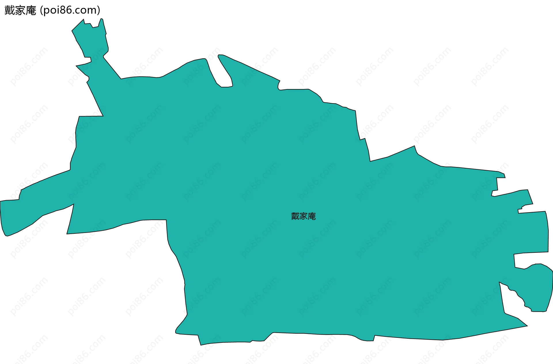 戴家庵边界地图