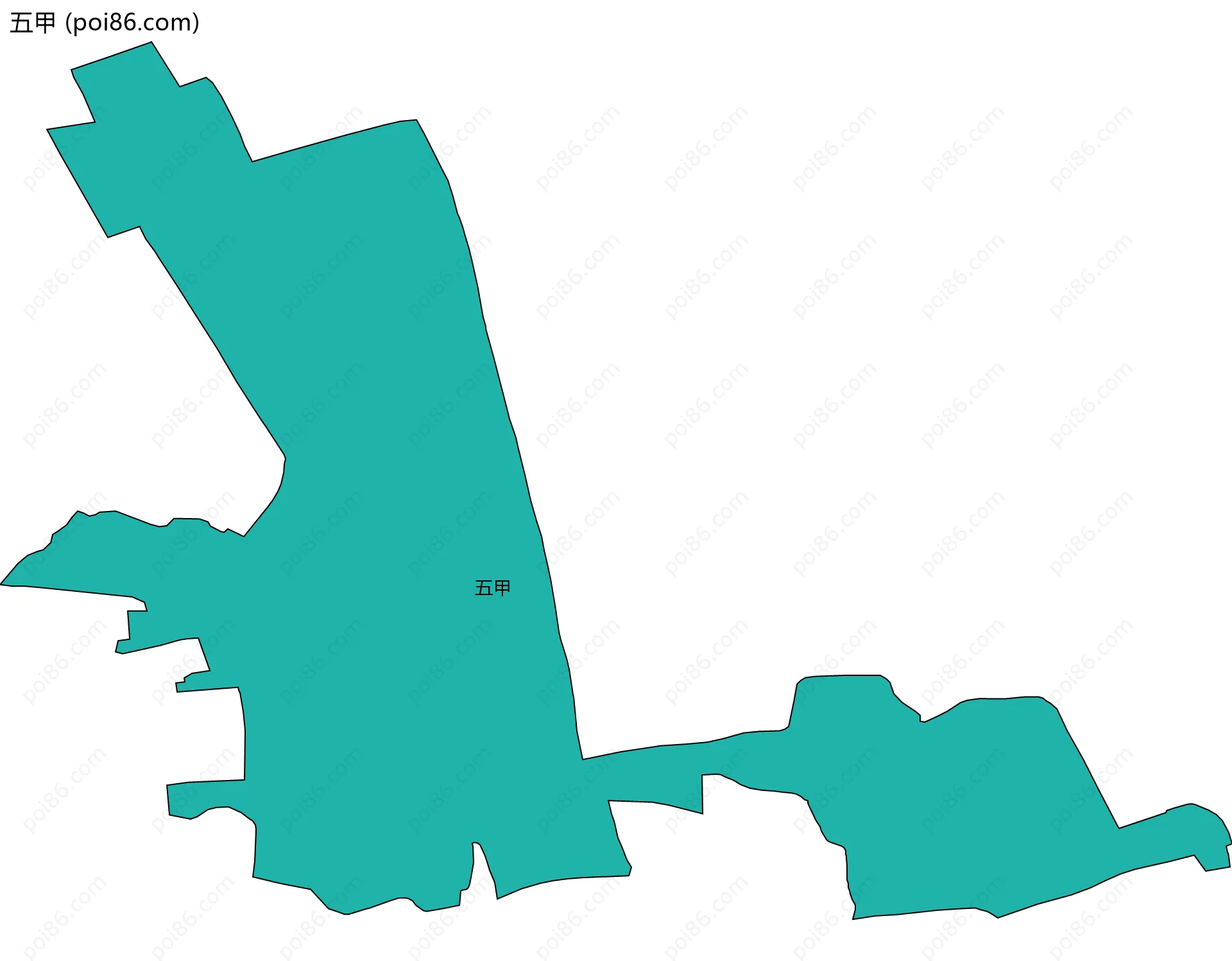 五甲边界地图