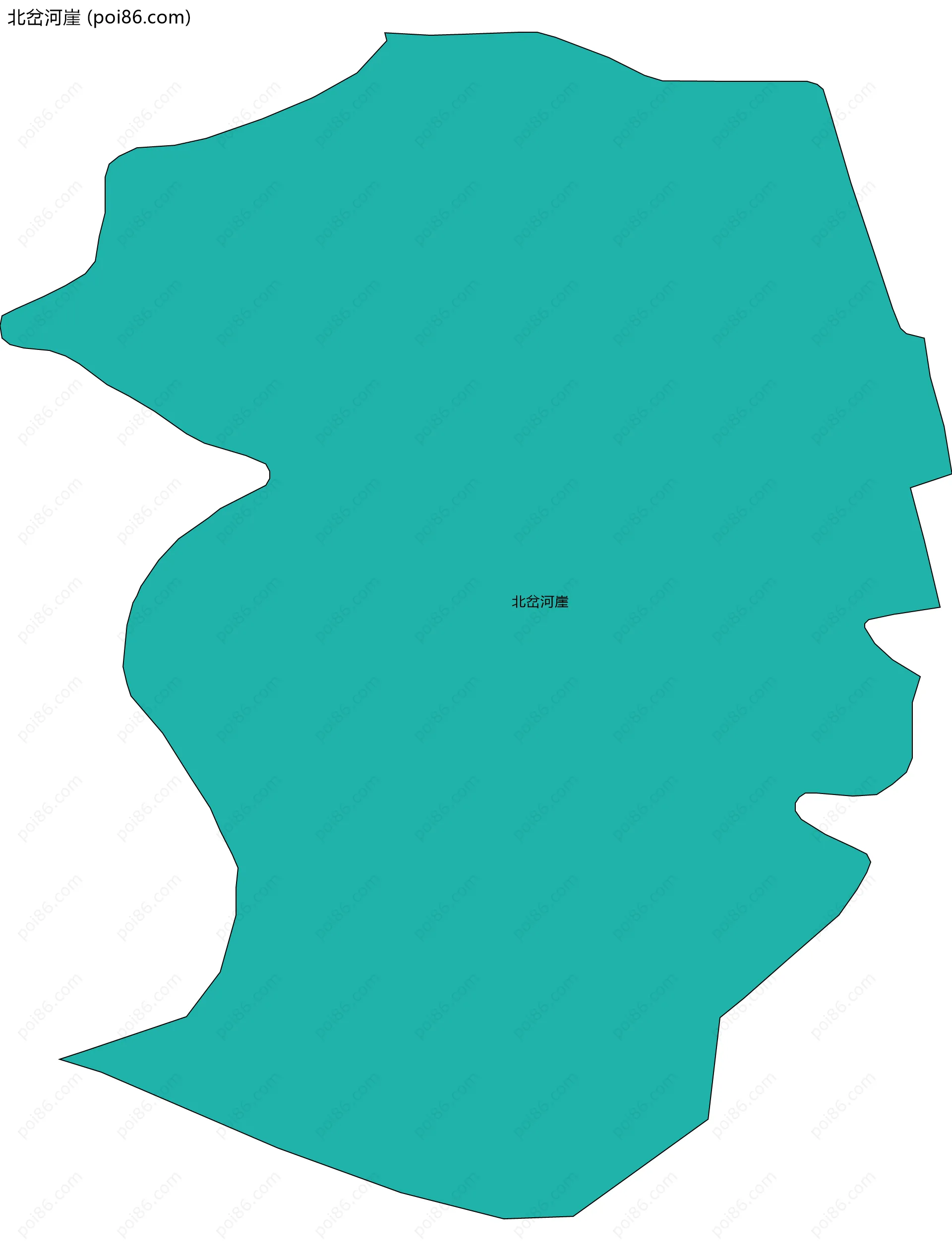 北岔河崖边界地图