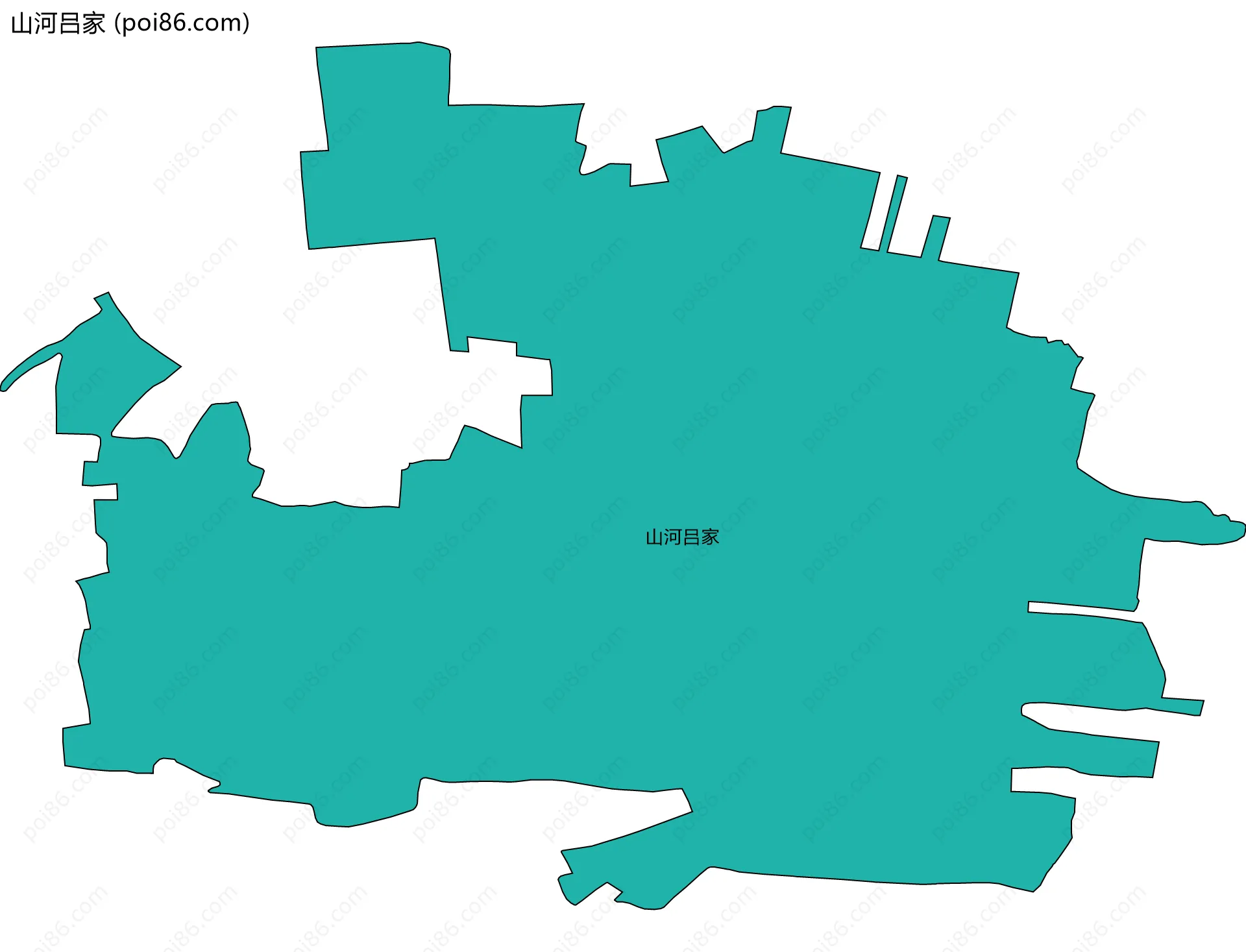 山河吕家边界地图