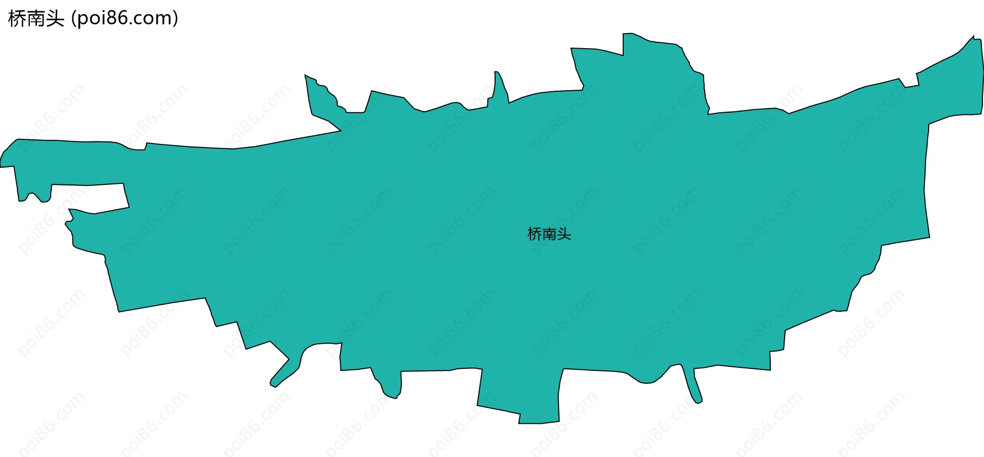 桥南头边界地图