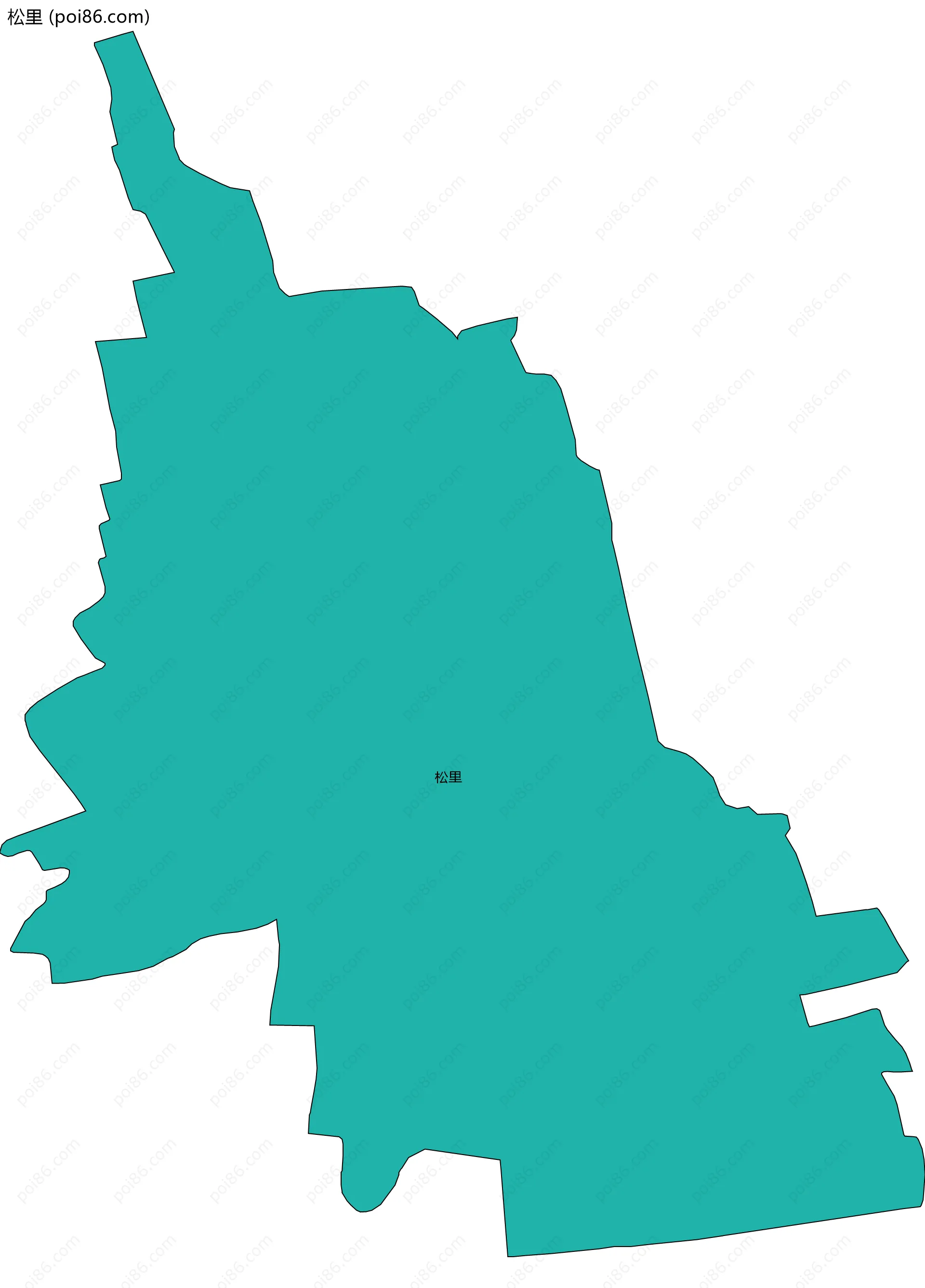 松里边界地图