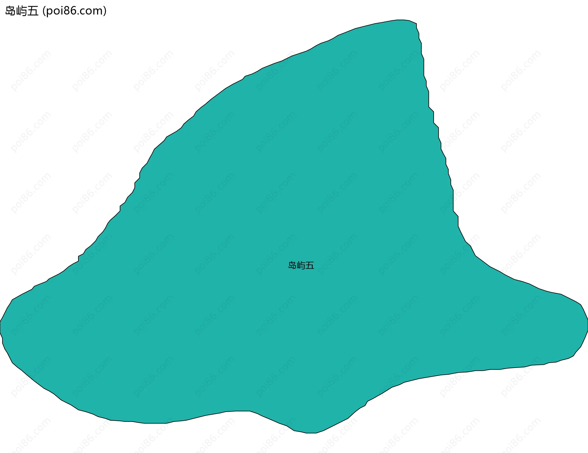岛屿五边界地图