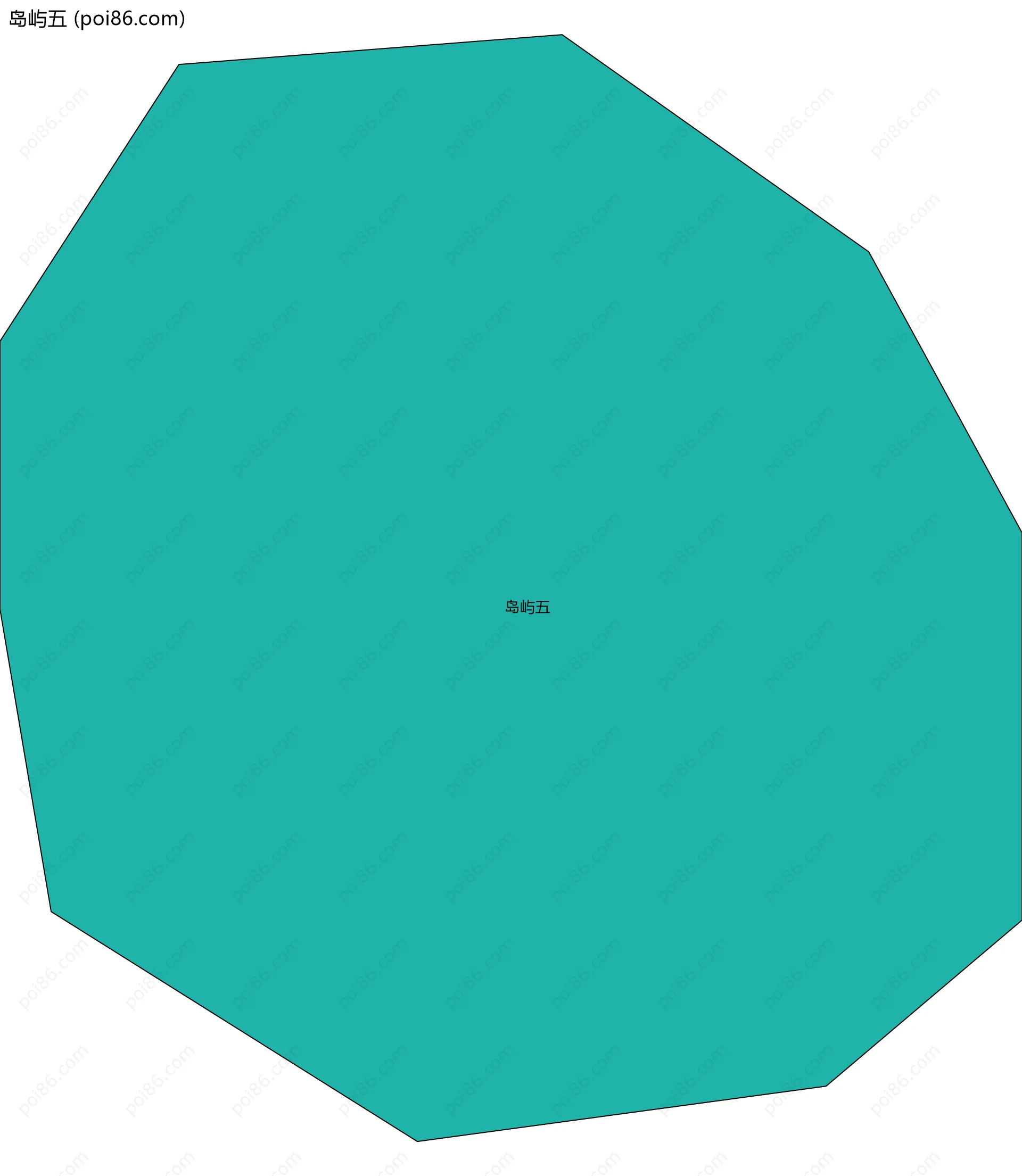 岛屿五边界地图