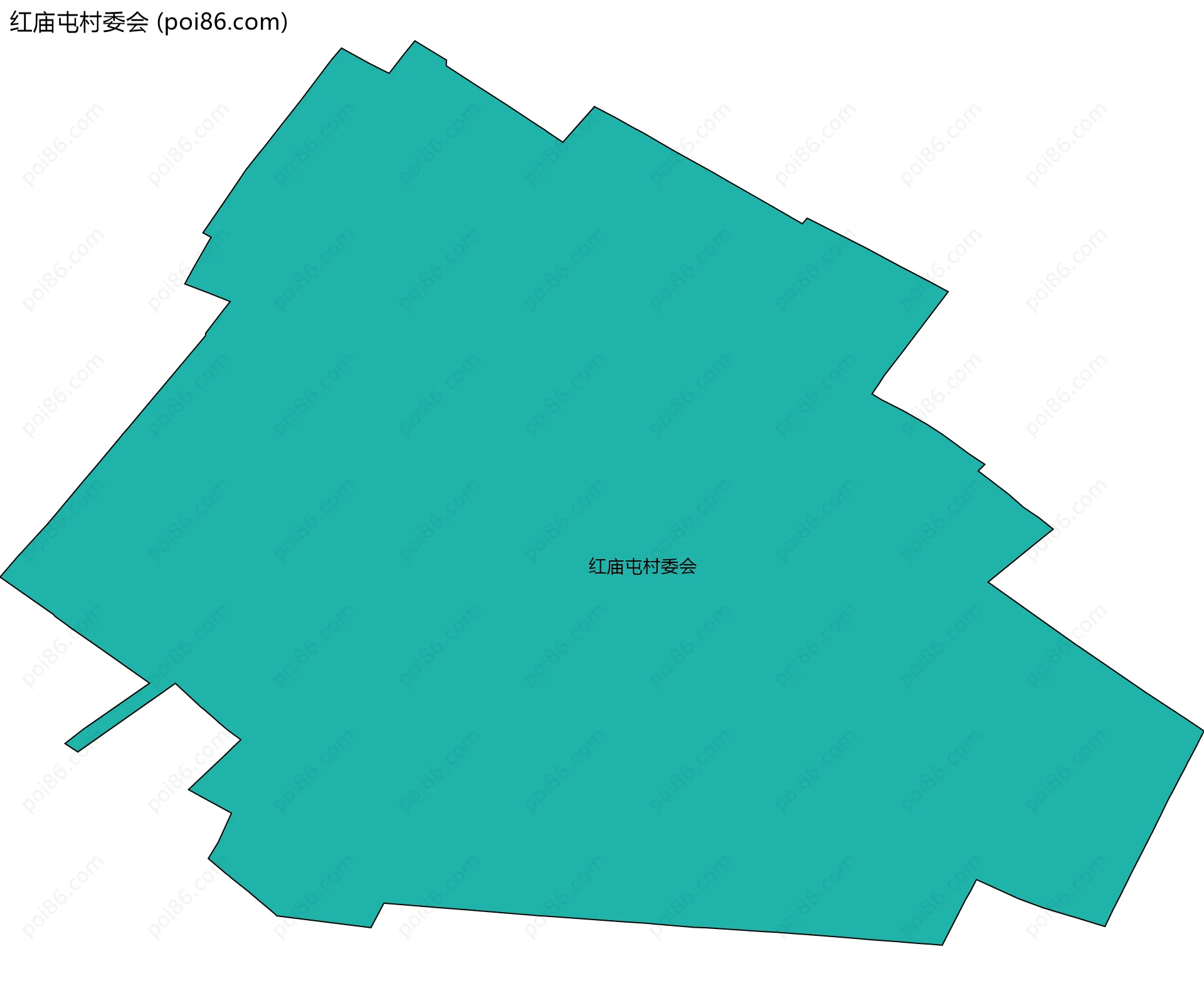 红庙屯村委会边界地图