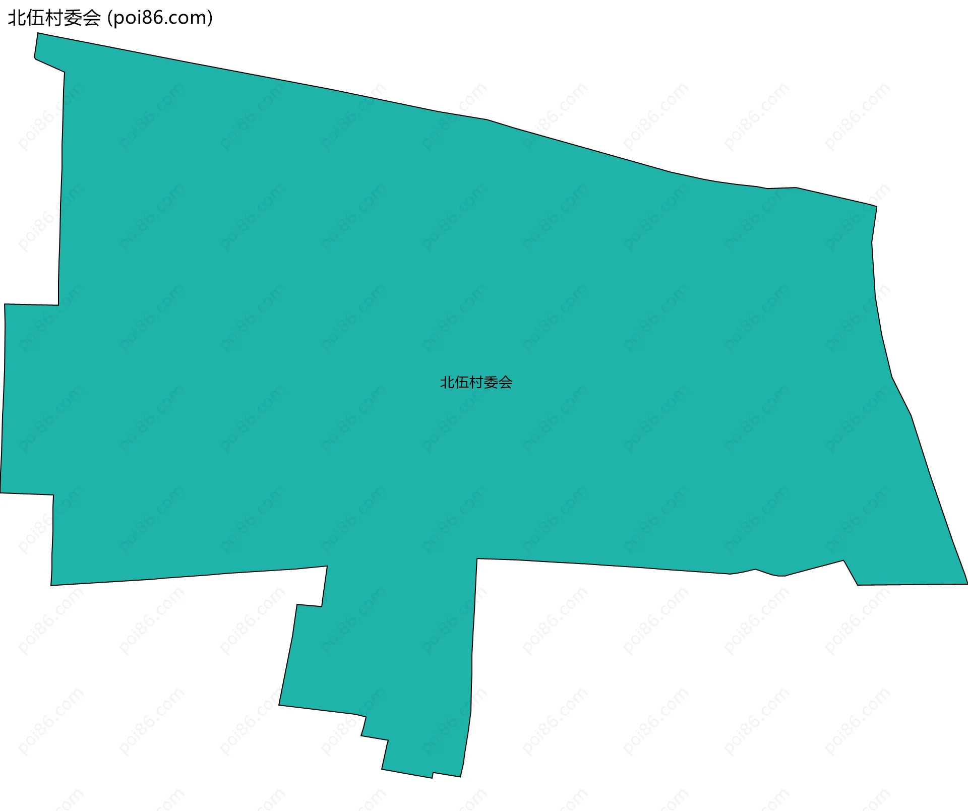 北伍村委会边界地图
